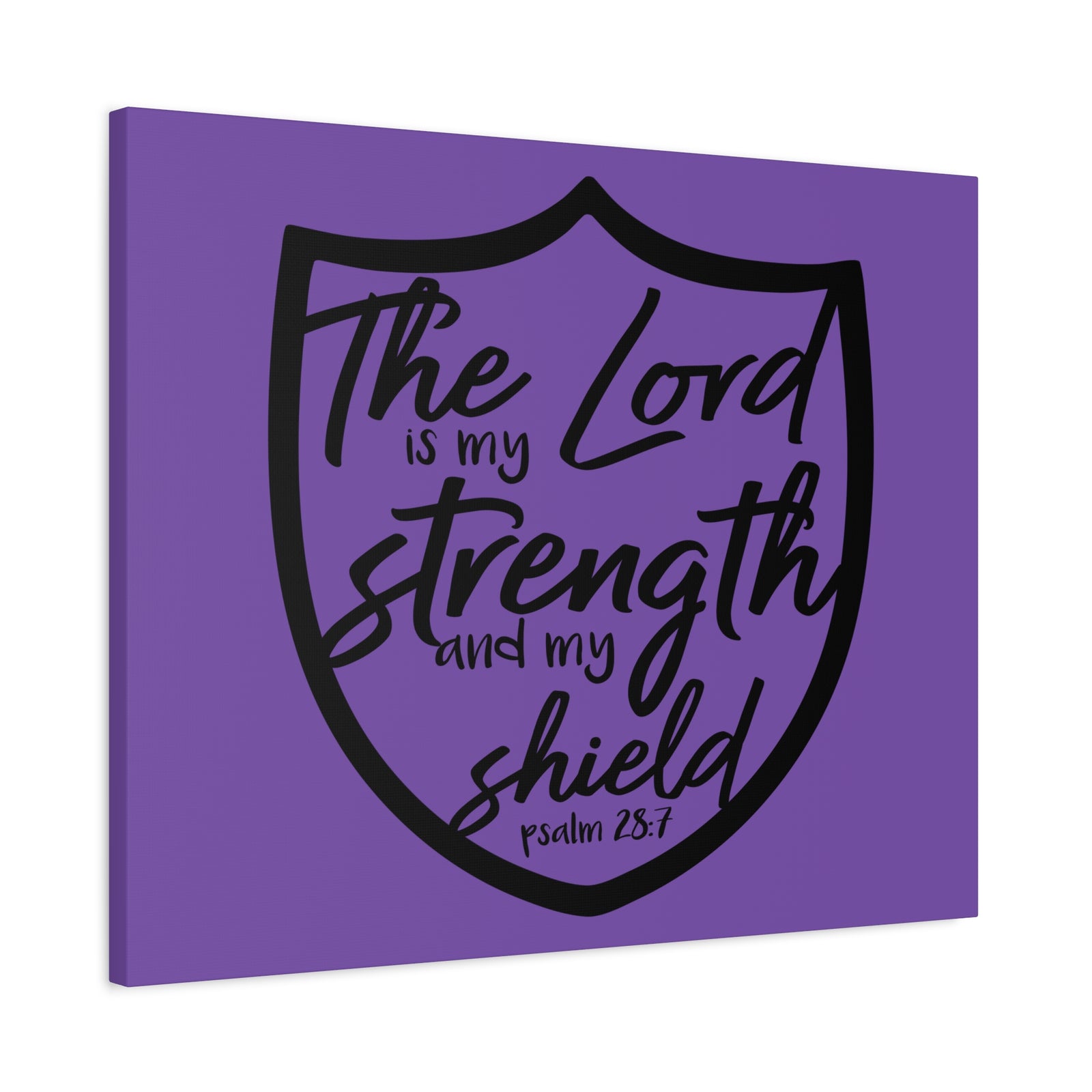 Scripture Canvas The Lord Is Psalm 28:7 Christian Wall Art Bible Verse Print Ready to Hang-Express Your Love Gifts