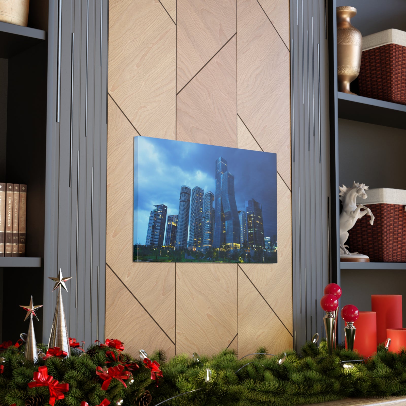 Mexico City Night Skyline Canvas Artwork High-Quality Breathtaking Stunning Cityscape for Home Decor Ready to Hang-Express Your Love Gifts