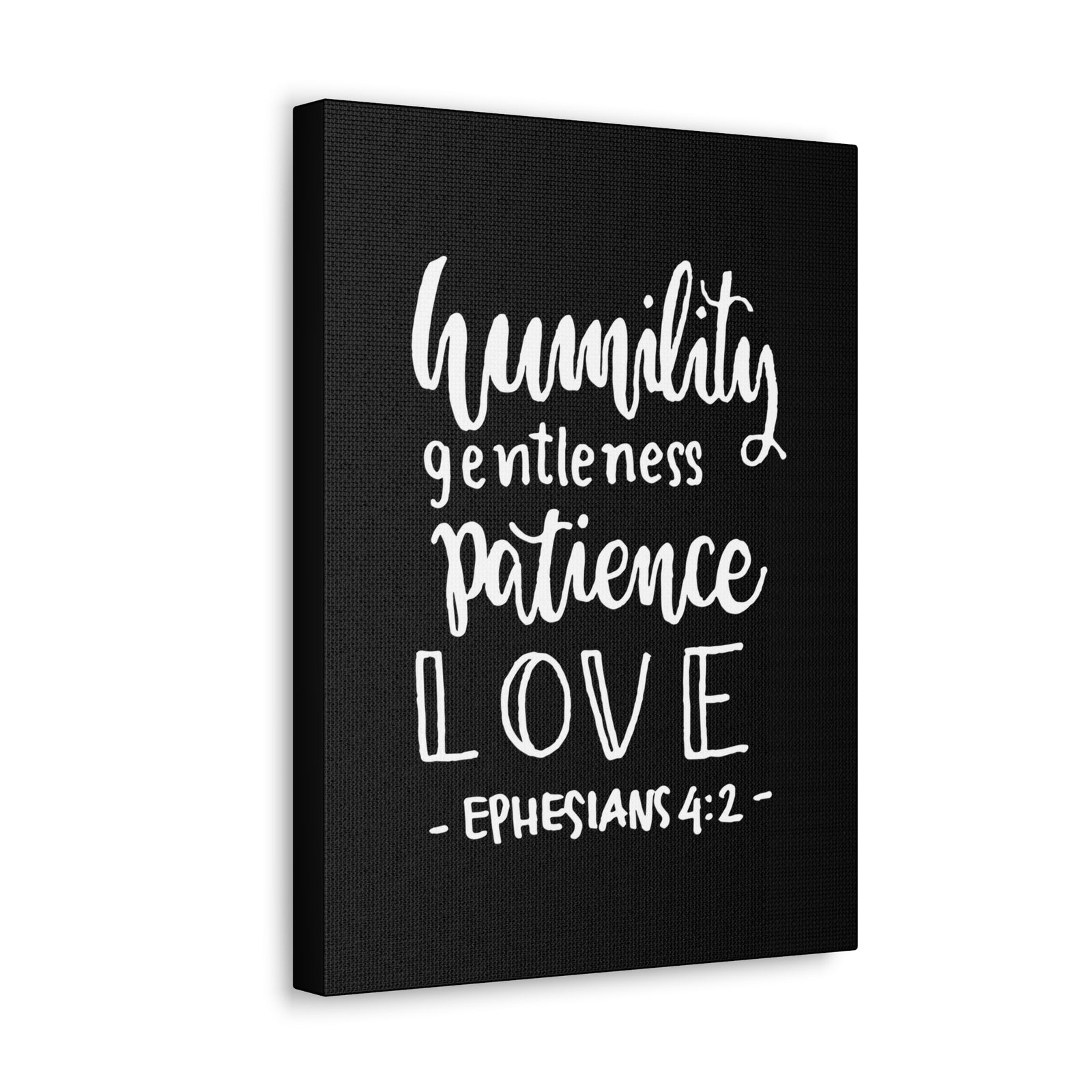 Scripture Walls Humility Gentleness Patience Love Ephesians 4:2 Bible Verse Canvas Christian Wall Art Ready To Hang-Express Your Love Gifts