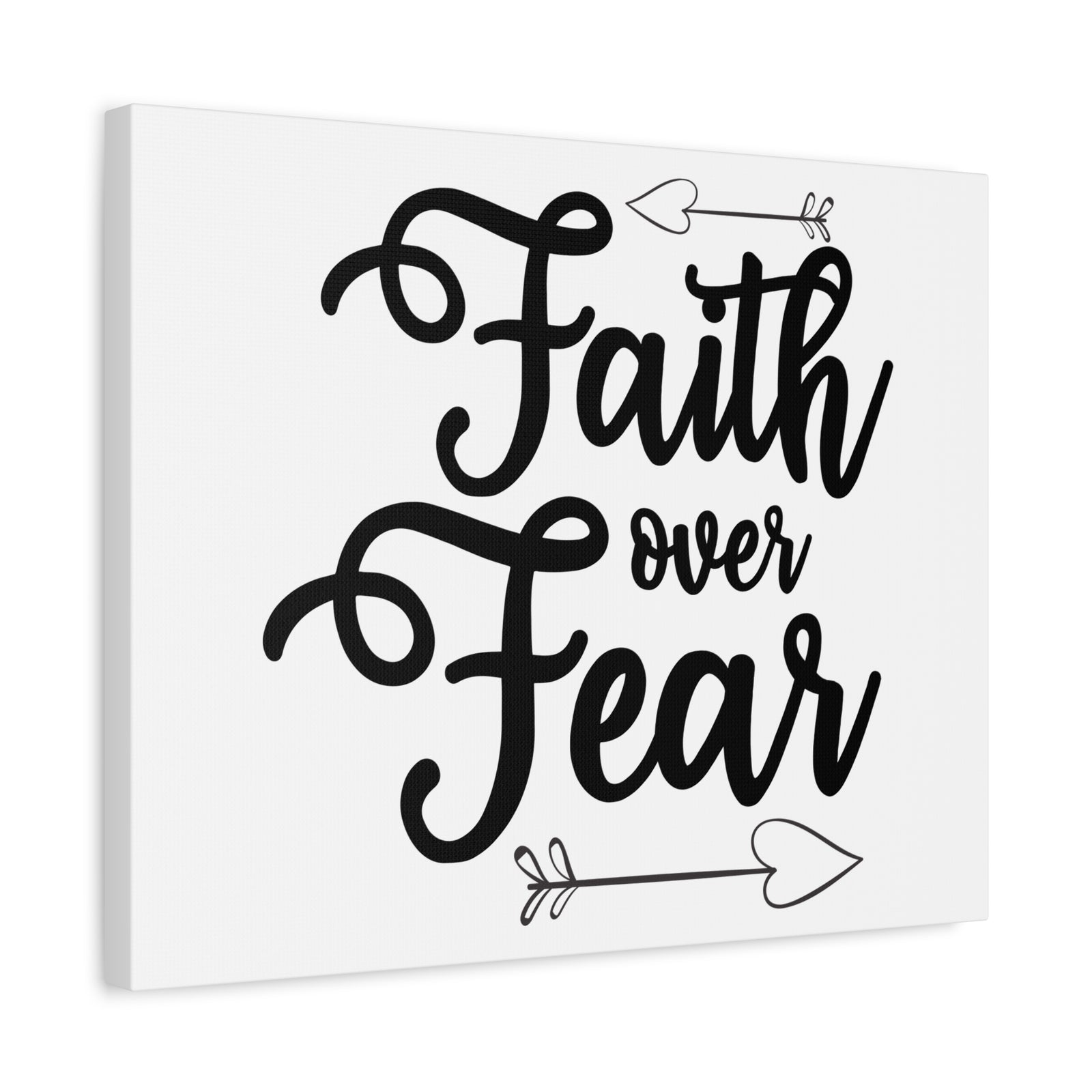 Scripture Canvas Faith Over Fear Psalm 34:4 Christian Wall Art Print Ready to Hang-Express Your Love Gifts