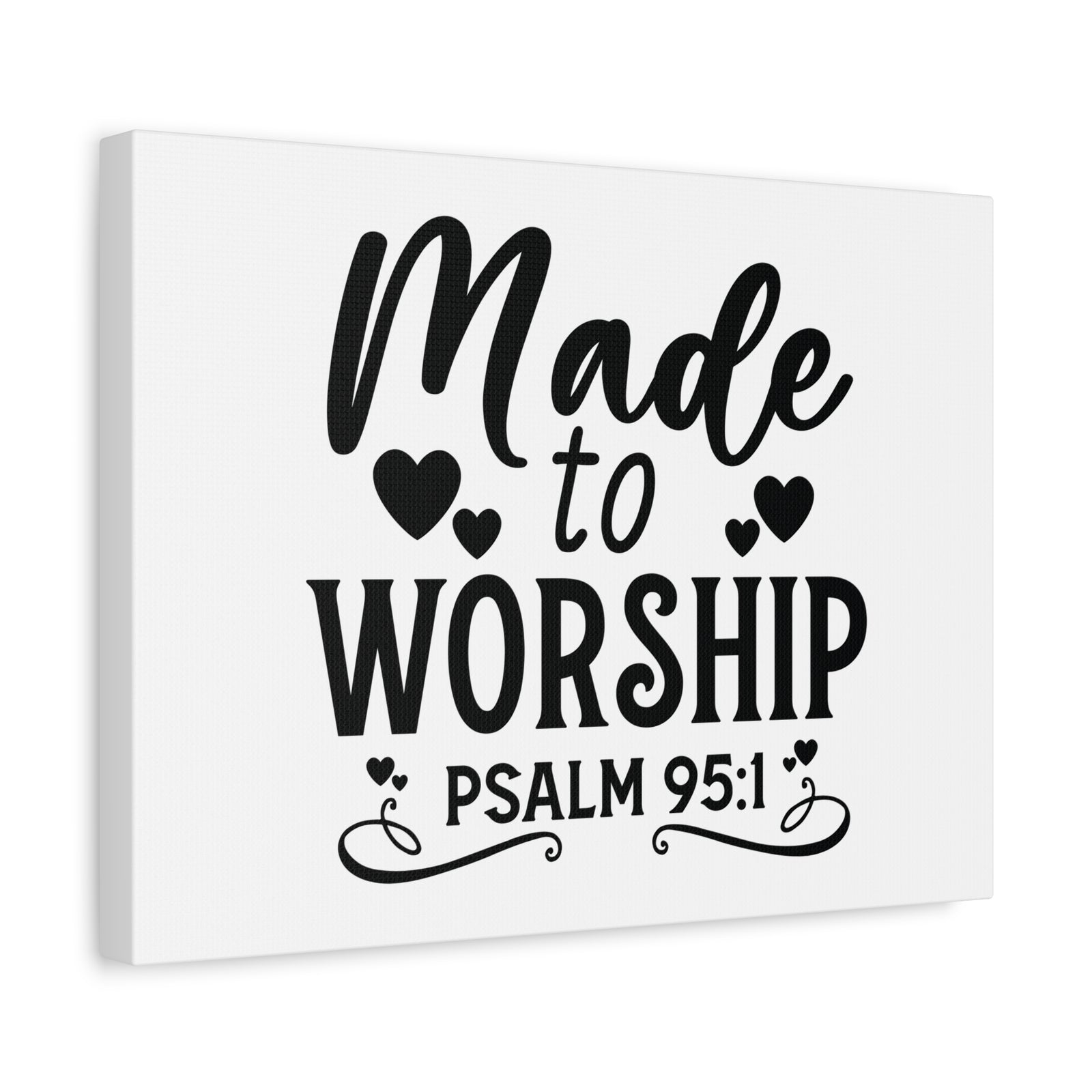 Scripture Walls Worship Psalm 95:1 Hearts Bible Verse Canvas Christian Wall Art Ready to Hang-Express Your Love Gifts