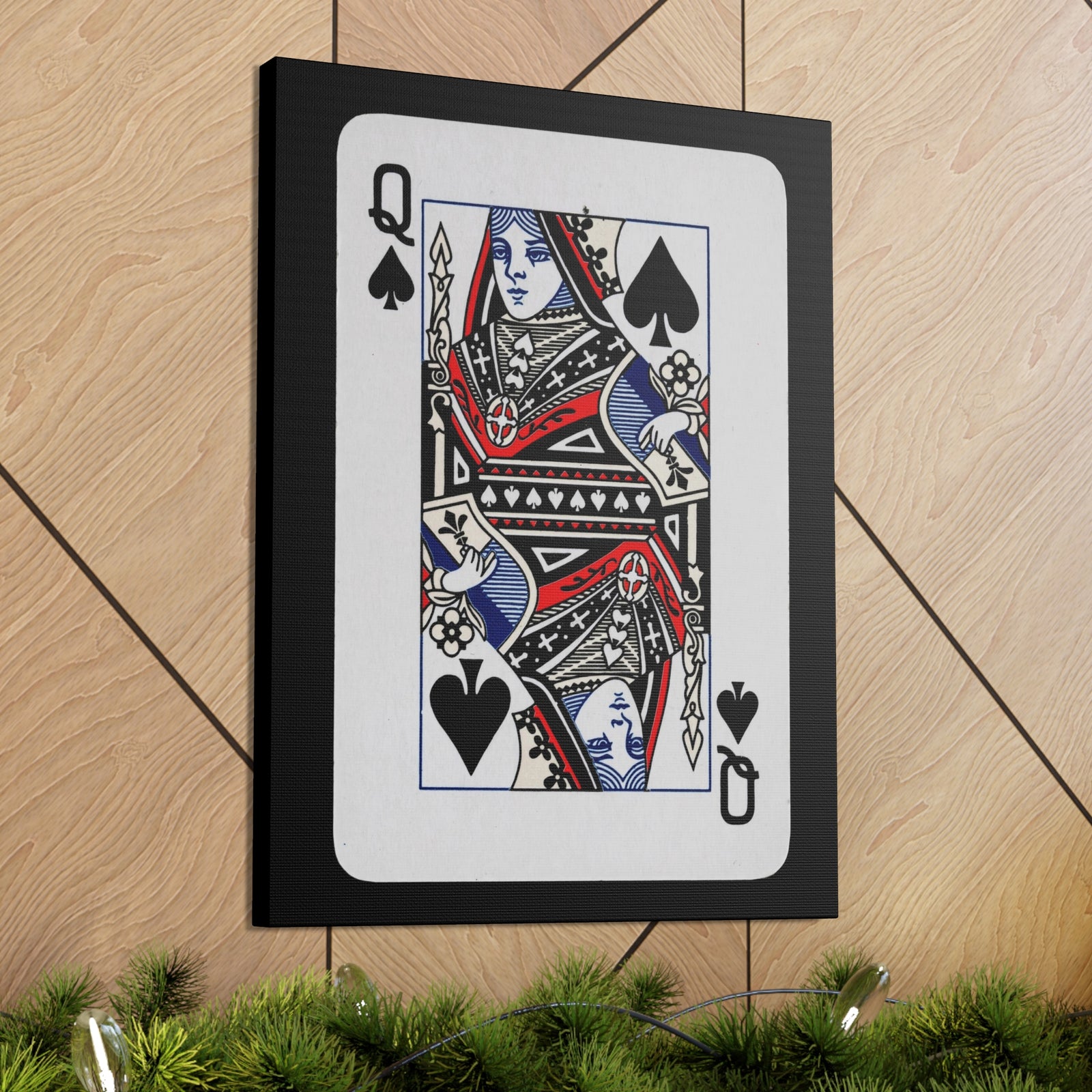Queen of Spades Playing Card Canvas Wall Art for Home Decor Ready-to-Hang-Express Your Love Gifts