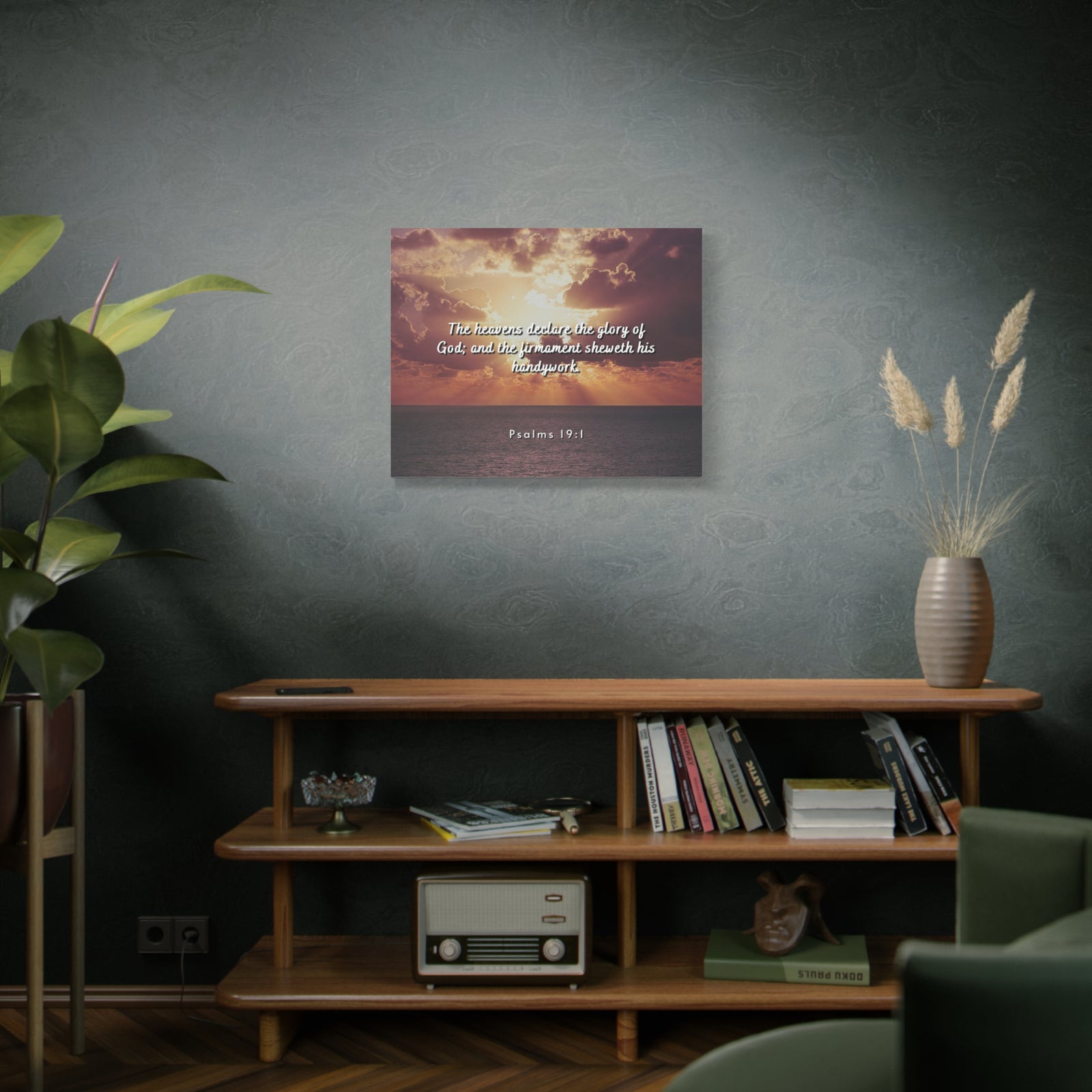 Scripture Canvas Glory Of God Psalms 19:1 Christian Wall Art Bible Verse Print Ready to Hang-Express Your Love Gifts