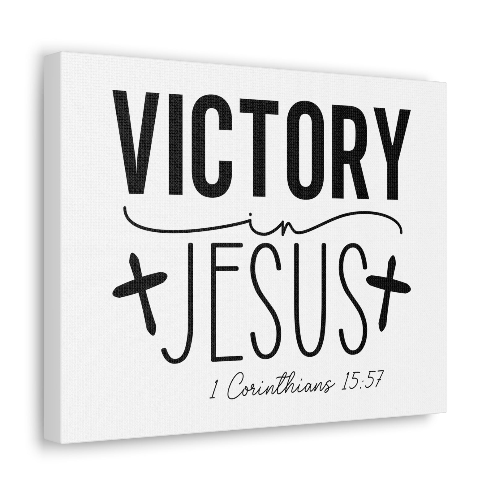 Scripture Walls 1 Corinthians 15:57 Victory in Jesus Bible Verse Canvas Christian Wall Art Ready to Hang Unframed-Express Your Love Gifts