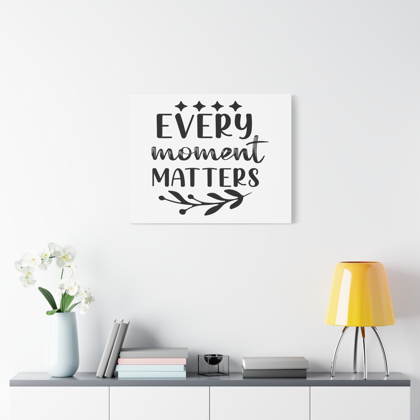 Inspirational Quote Canvas Every Moment Matters Wall Art Motivational Motto Inspiring Posters Prints Artwork Decor Ready to Hang-Express Your Love Gifts