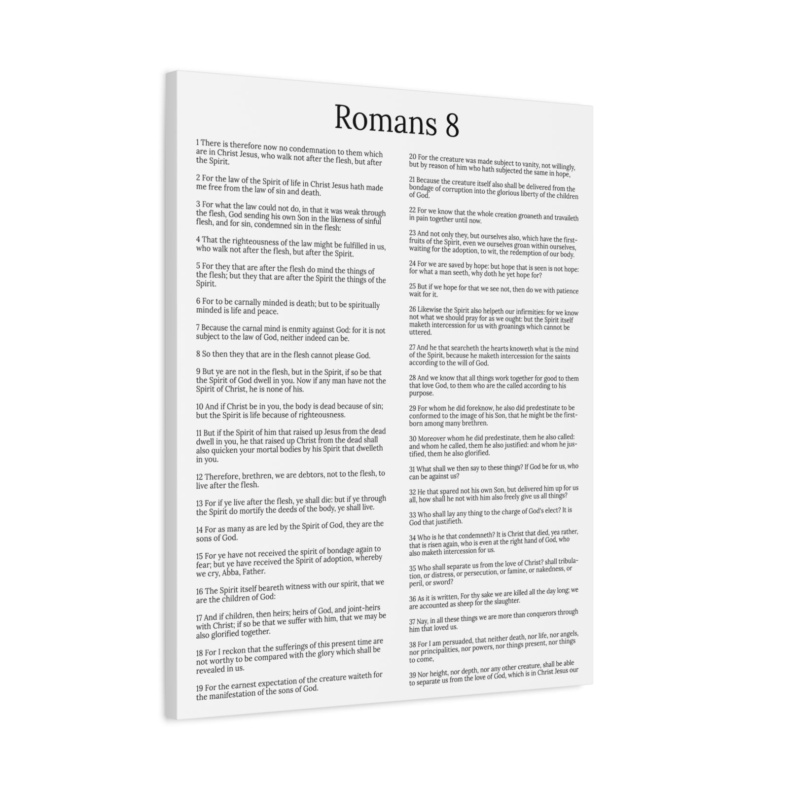 Scripture Walls Glorification Romans 8 Chapter White Christian Wall Art Print Ready to Hang Unframed-Express Your Love Gifts