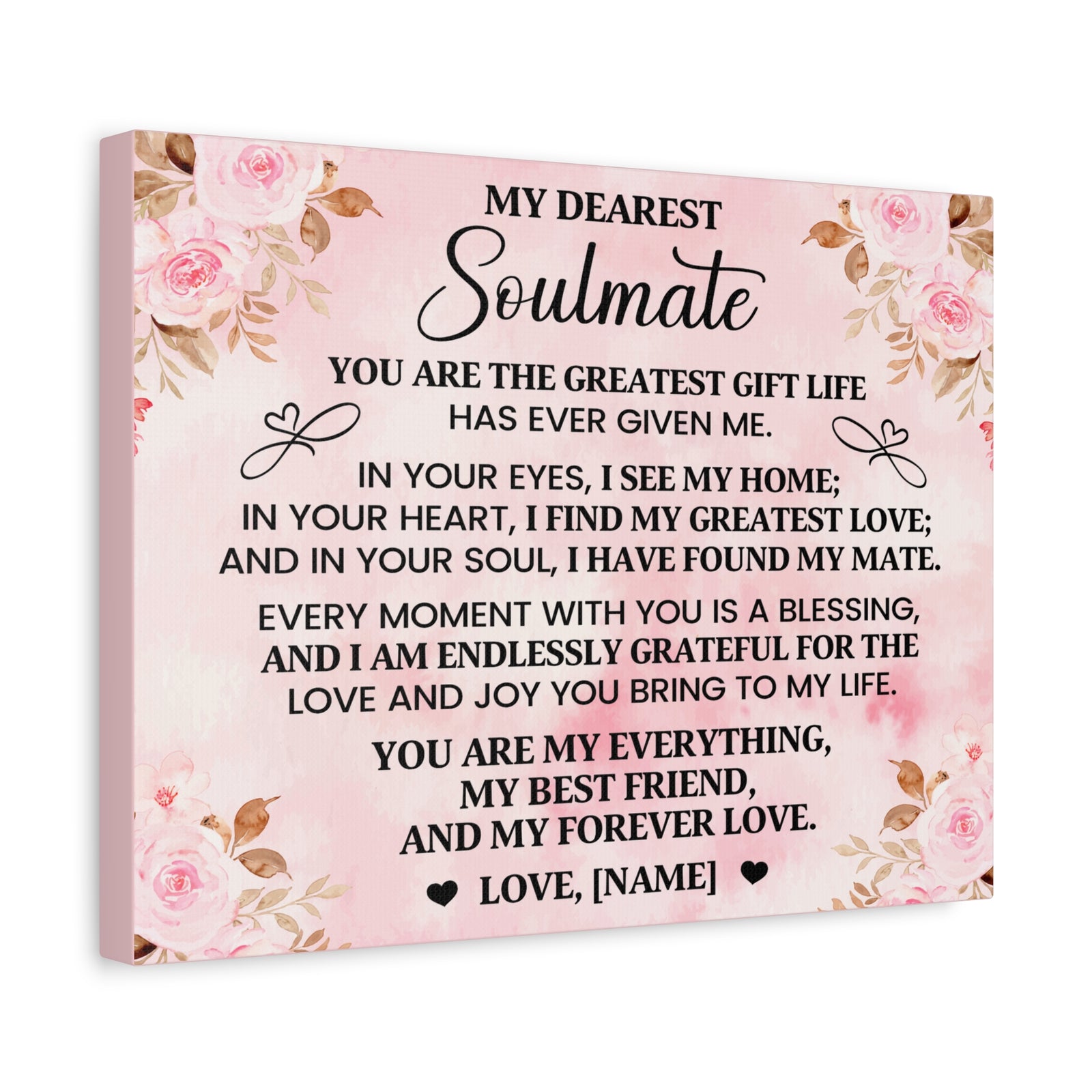 Personalized You Are The Greatest Gift Romantic Inspirational Print Ready to Hang Artwork Unframed-Express Your Love Gifts