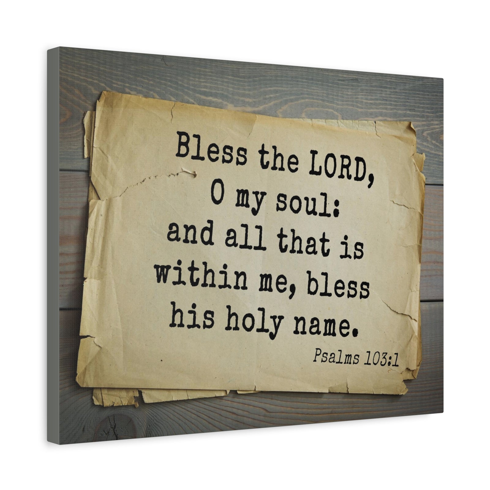 Scripture Walls Bless The Lord Psalms 103:1Bible Verse Canvas Christian Wall Art Bible Verse Print Ready To Hang-Express Your Love Gifts