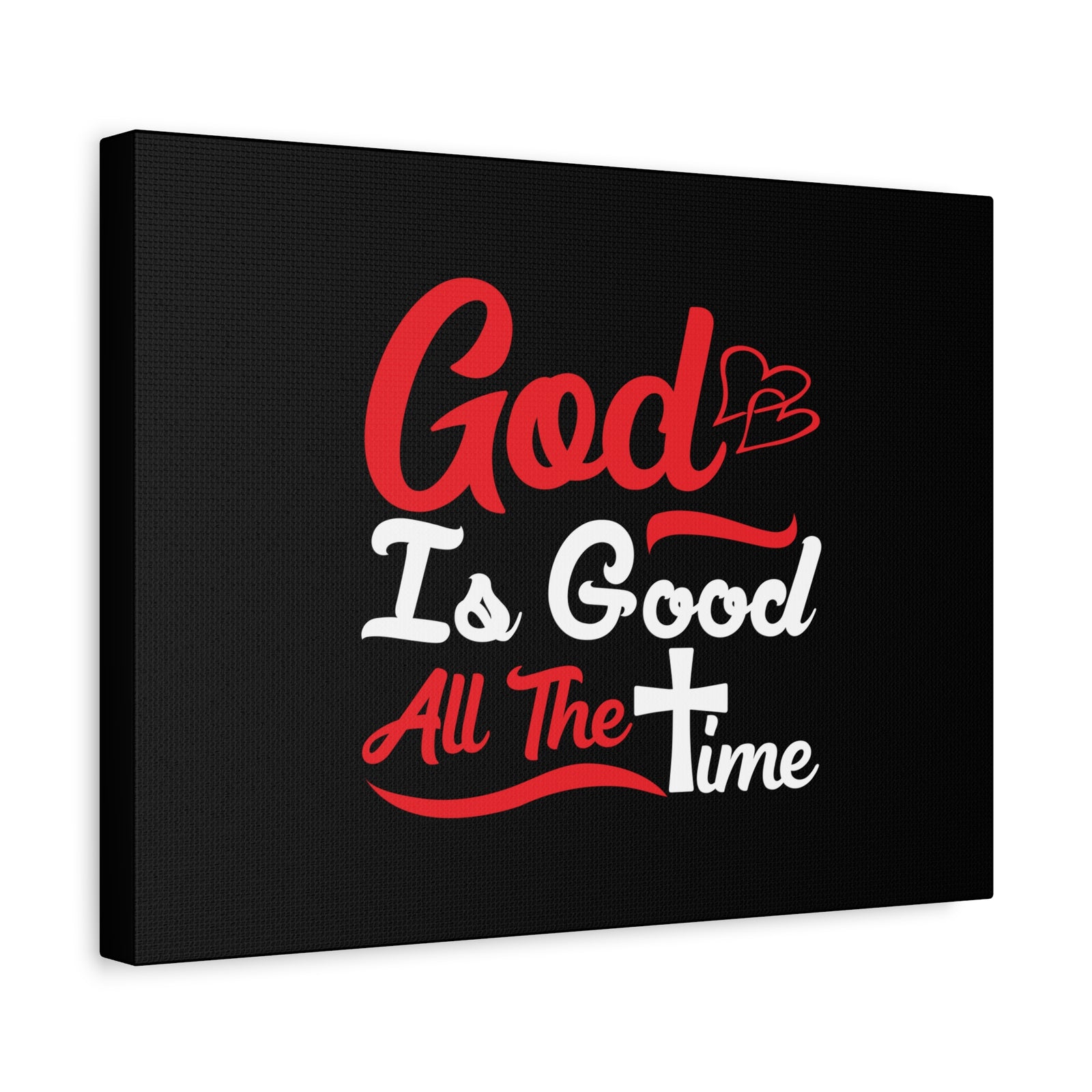 Scripture Canvas God Is Good All The Time Psalm 100:5 Christian Wall Art Bible Verse Print Ready to Hang-Express Your Love Gifts