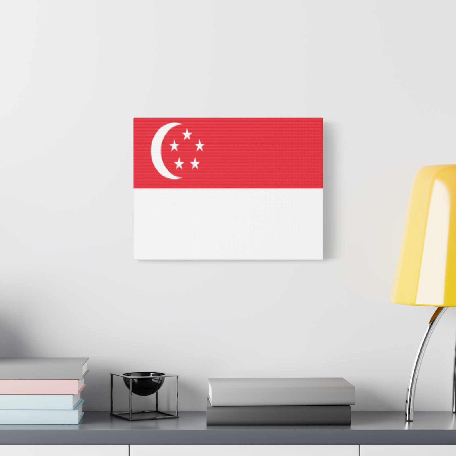 Singapore Country Flag Canvas Vibrant Wall Art Unframed Home Decor-Express Your Love Gifts
