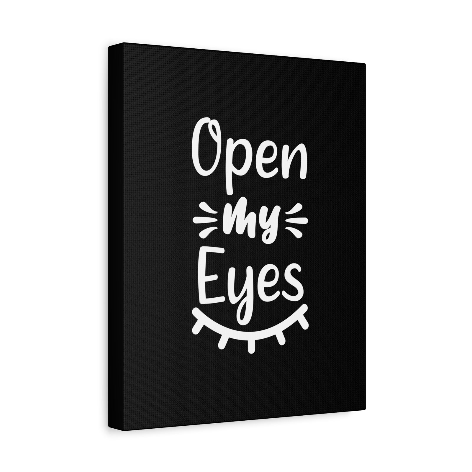 Scripture Canvas Open My Eyes Psalm 119:18 Black Christian Wall Art Bible Verse Print Ready to Hang-Express Your Love Gifts