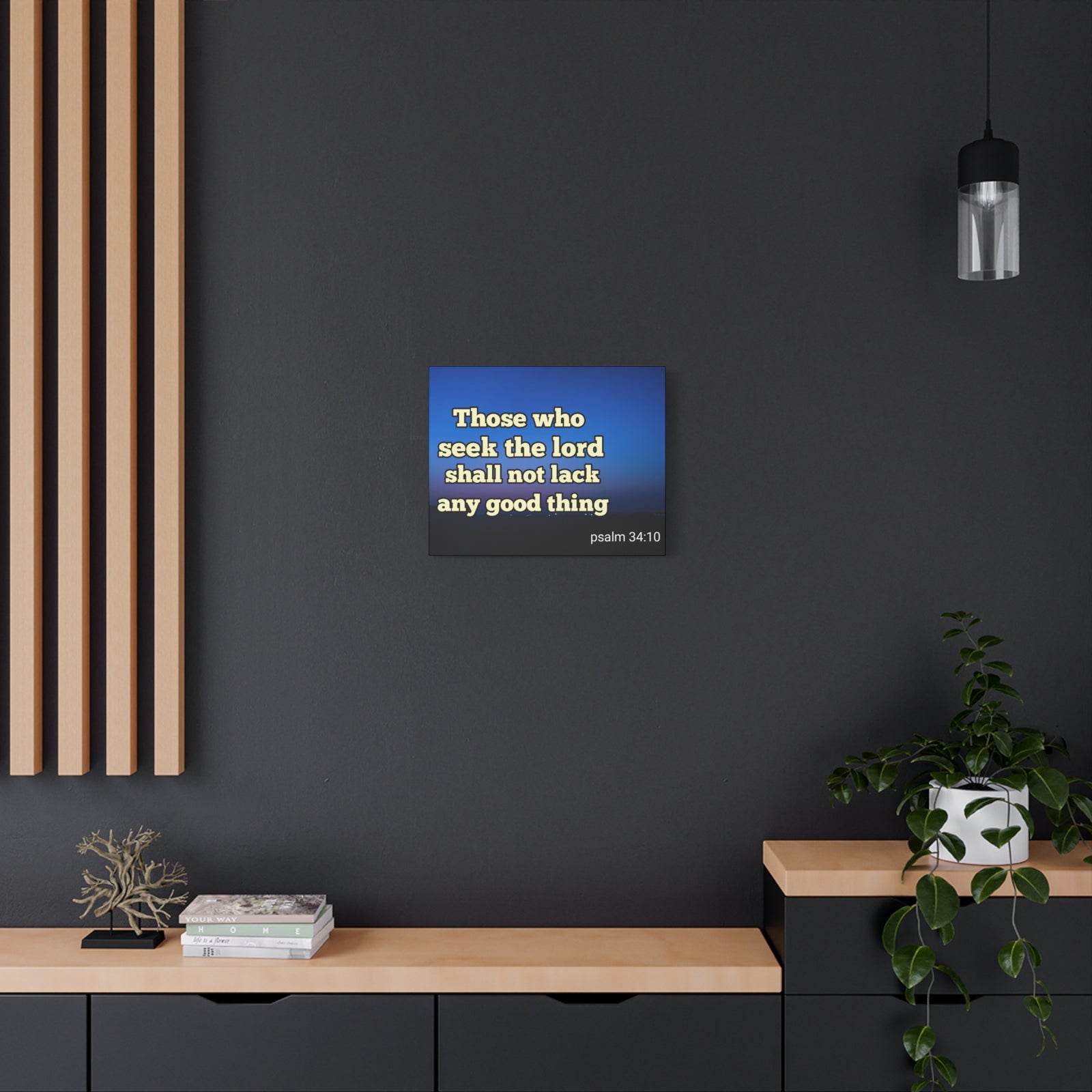 Scripture Walls Seek The Lord Psalm 34:10 Bible Verse Canvas Christian Wall Art Ready to Hang-Express Your Love Gifts