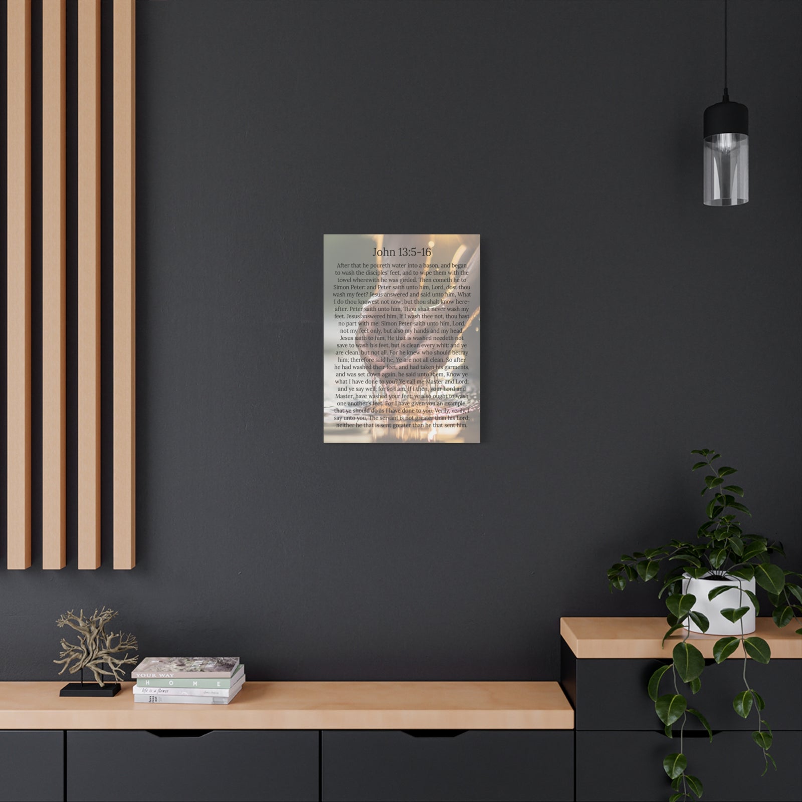 Scripture Walls Footwashing John 13:5-16 Christ Christian Wall Art Print Ready to Hang Unframed-Express Your Love Gifts