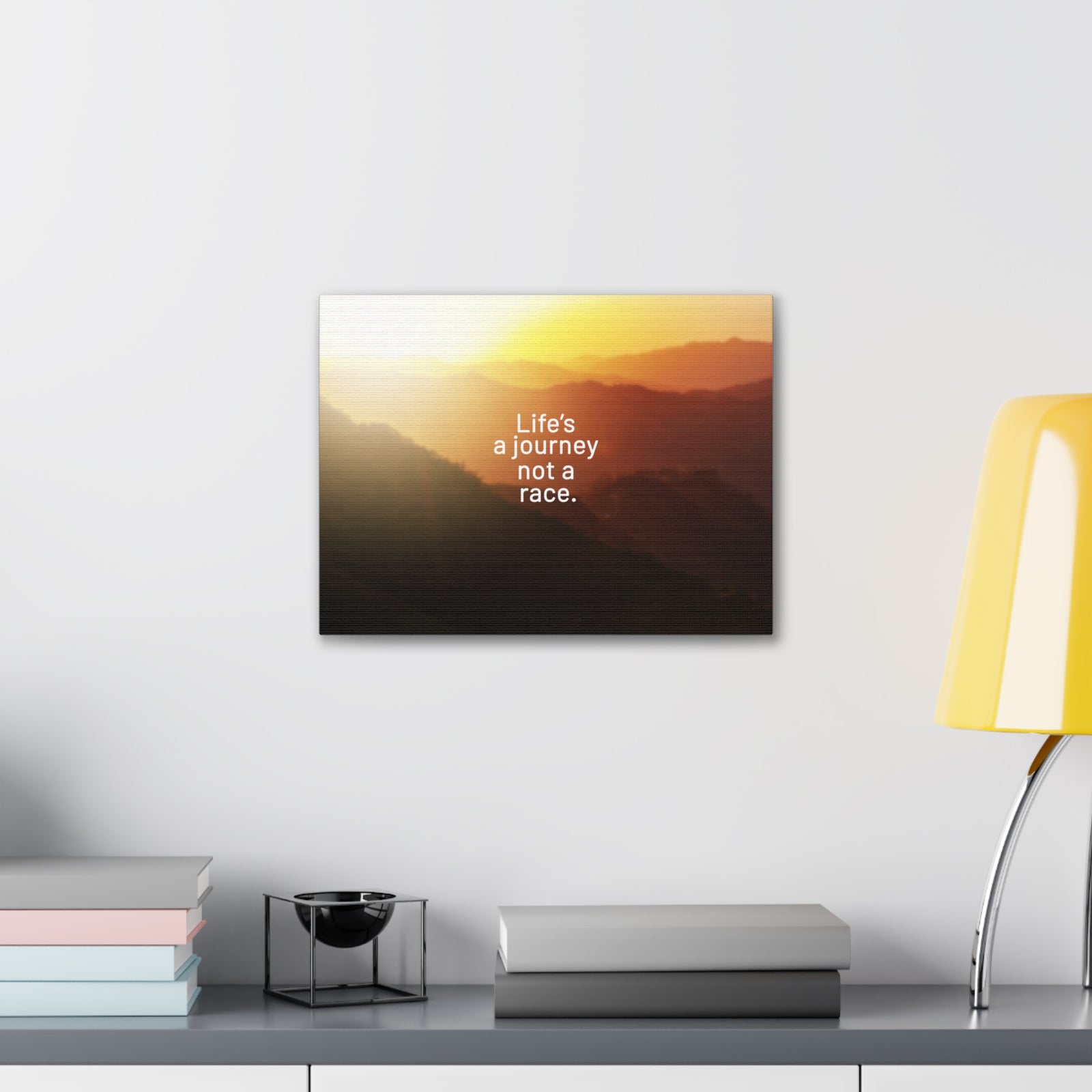 Scripture Walls Inspirational Quote Canvas Life's A Journey Not A Race Wall Art Motivational Motto Inspiring Prints Artwork Decor Ready to Hang-Express Your Love Gifts