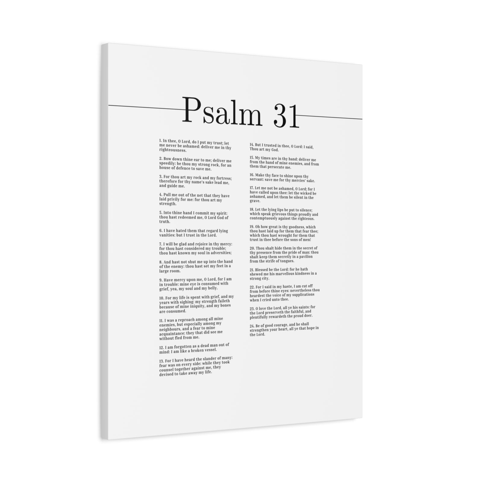 Scripture Canvas O Lord God Of Truth Psalm 31 Christian Wall Art Bible Verse Print Ready to Hang-Express Your Love Gifts