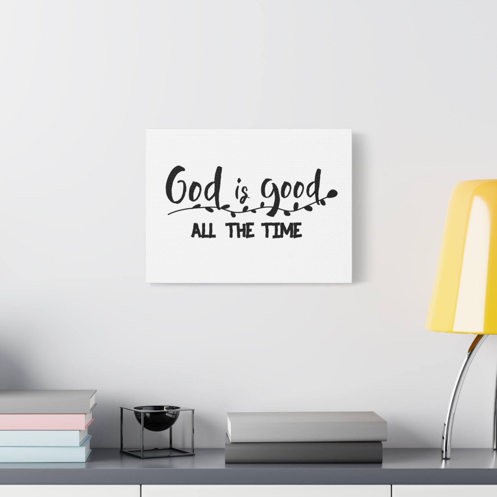 Scripture Canvas God Is Good Psalm 100:5 Vines Christian Wall Art Bible Verse Print Ready to Hang-Express Your Love Gifts