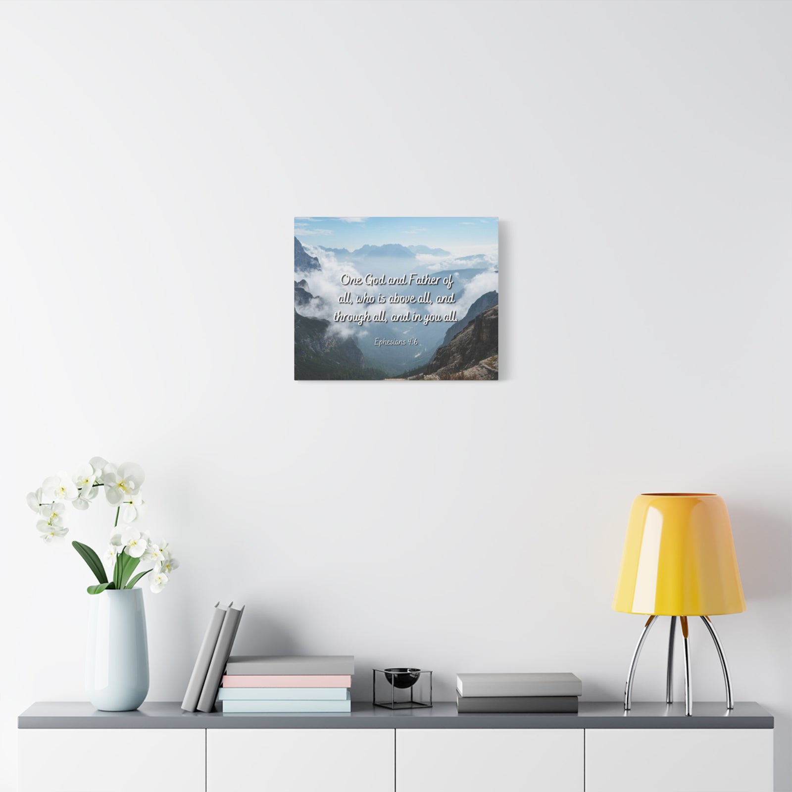 Scripture Canvas Above All Ephesians 4:6 Christian Wall Art Bible Verse Print Ready to Hang-Express Your Love Gifts