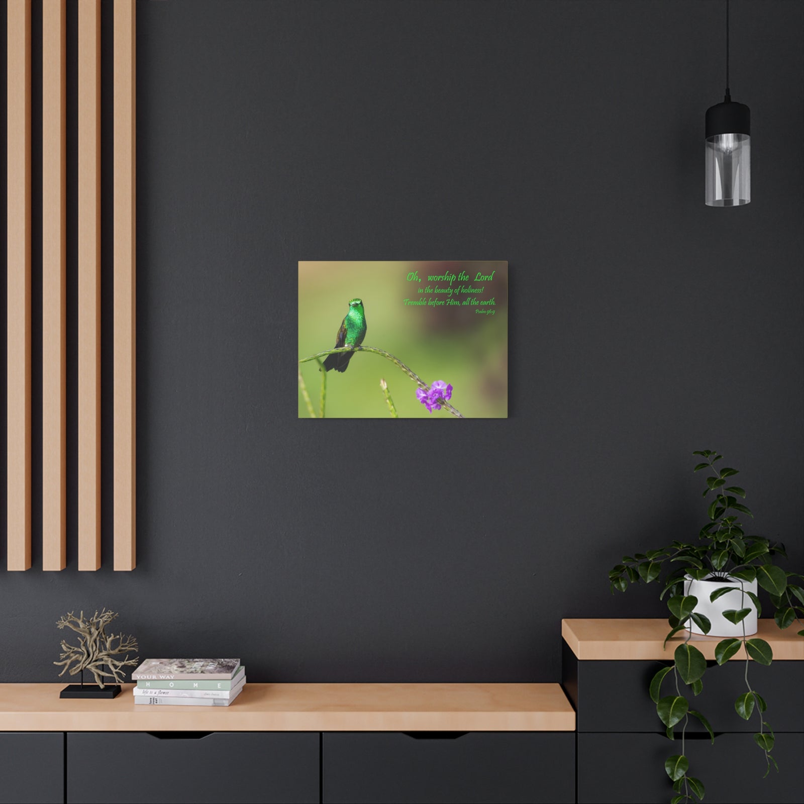 Scripture Walls Worship The Lord Psalm 96:9 Bible Verse Canvas Christian Wall Art Ready to Hang-Express Your Love Gifts