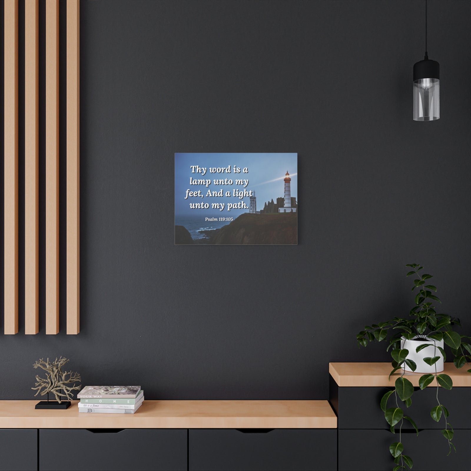 Scripture Walls A Lamp Unto My Feet Psalm 119:105 Bible Verse Canvas Christian Wall Art Ready to Hang-Express Your Love Gifts