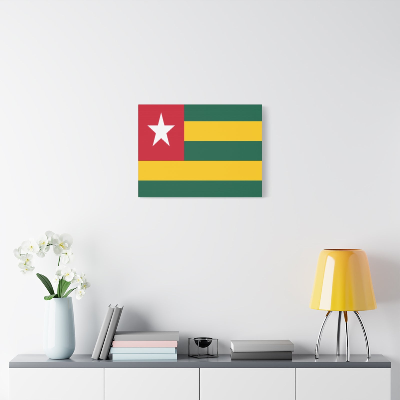 Togo Country Flag Canvas Vibrant Wall Art Unframed Home Decor-Express Your Love Gifts