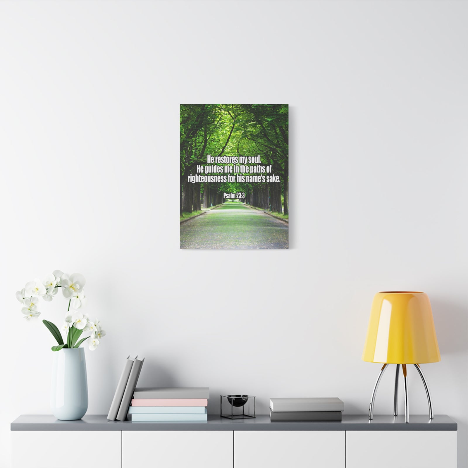 Bible Verse Canvas You Restore My Soul Psalm 23:3 Wall Art Christian Home Decor-Express Your Love Gifts