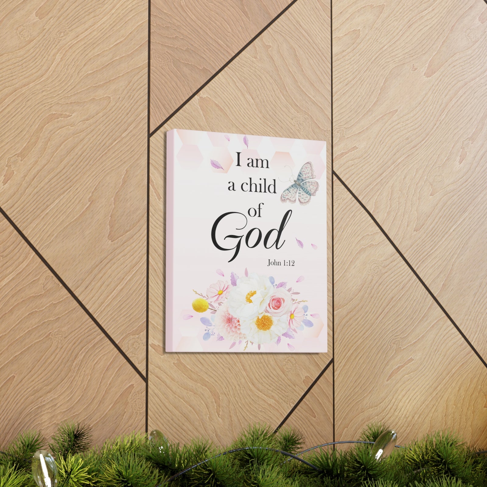 Scripture Walls Child Of God John 1:12 Bible Verse Canvas Christian Wall Art Ready to Hang-Express Your Love Gifts