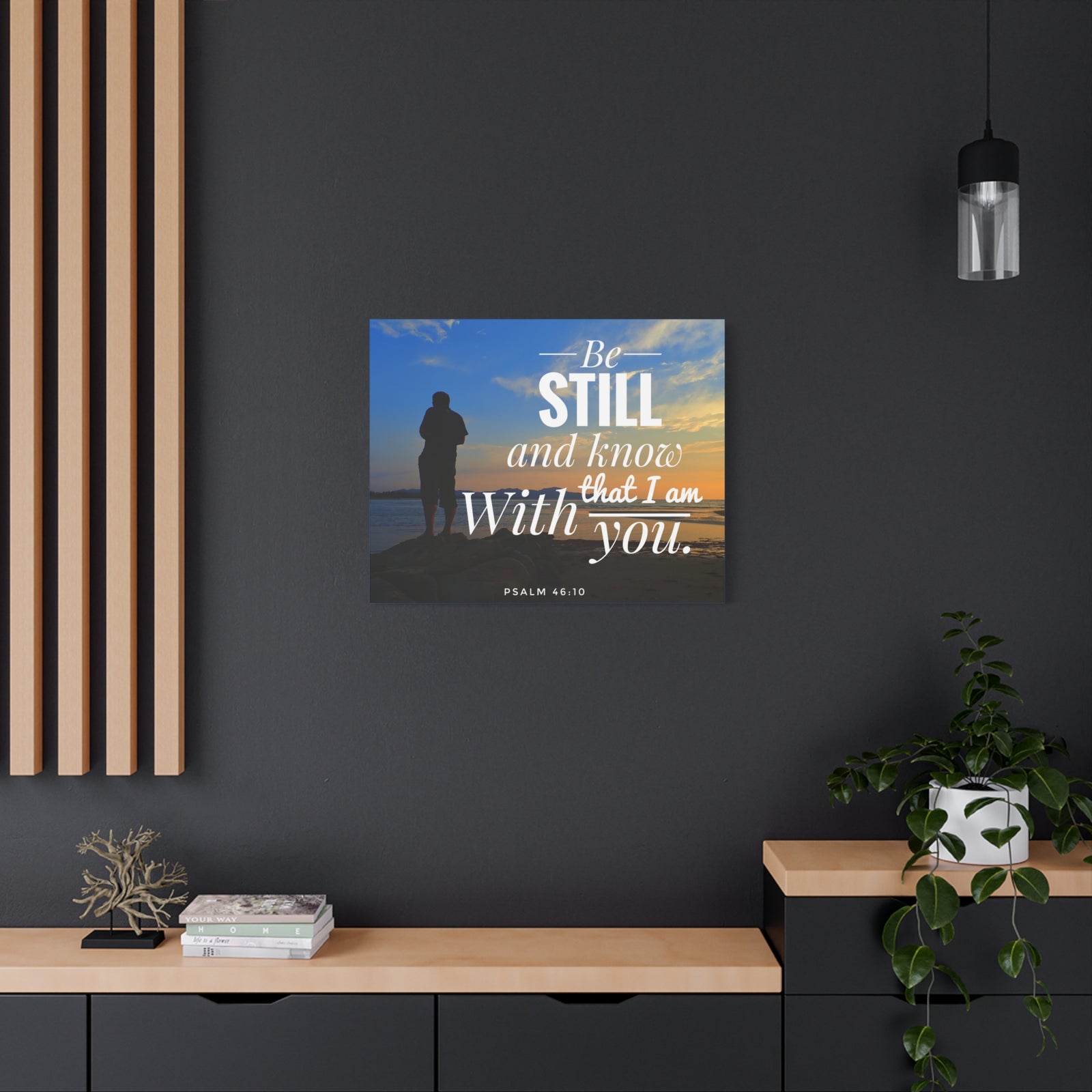 Scripture Walls I Am With You Psalm 46:10 Bible Verse Canvas Christian Wall Art Ready to Hang-Express Your Love Gifts