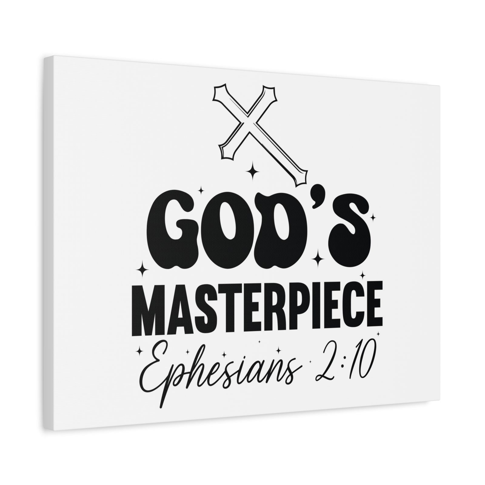 Scripture Walls Ephesians 2:10 You are God's Masterpiece Bible Verse Canvas Christian Wall Art Ready to Hang Unframed-Express Your Love Gifts