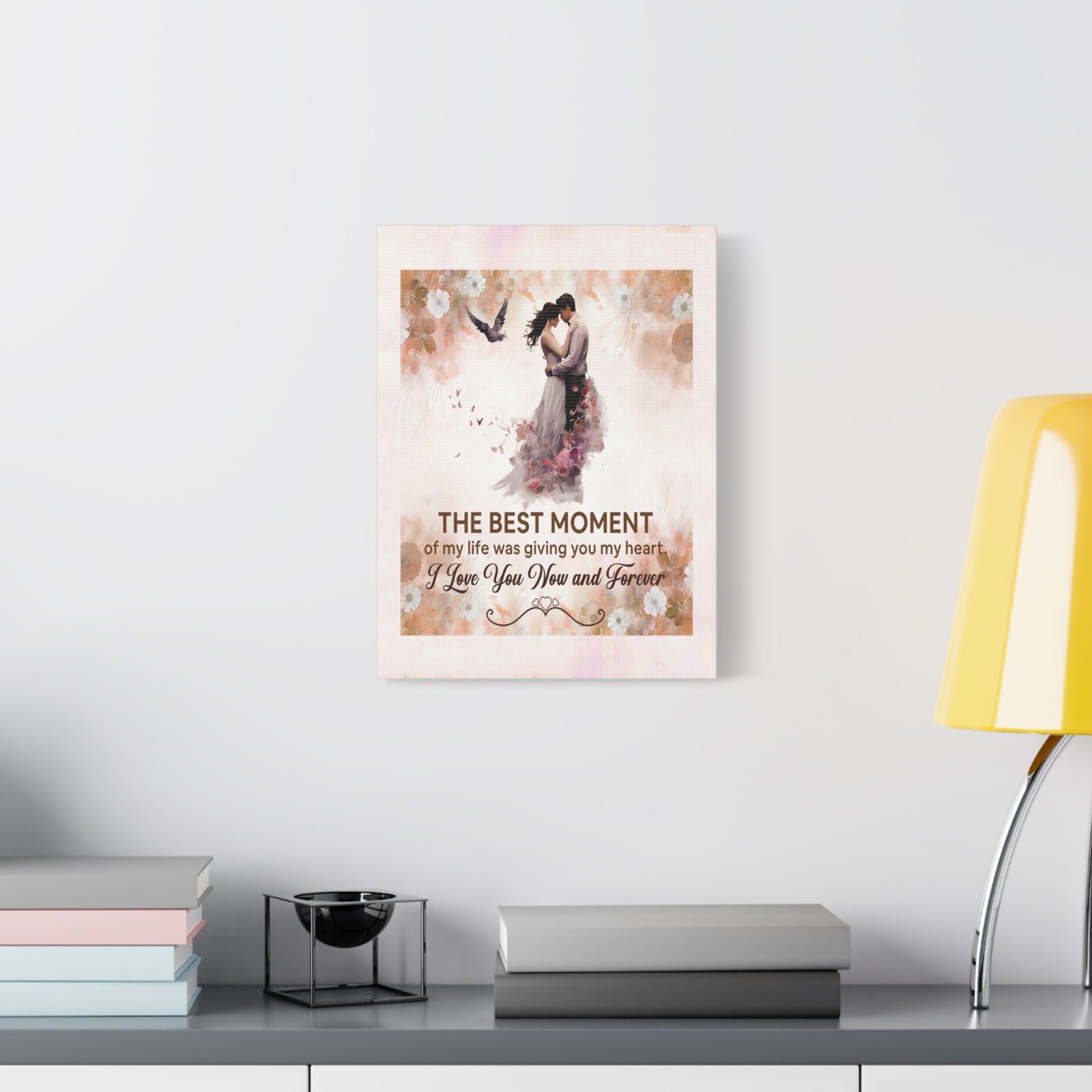 To My Wife The Best Moment of My Life Canvas Wall Art – Romantic Gift of Love & Devotion-Express Your Love Gifts