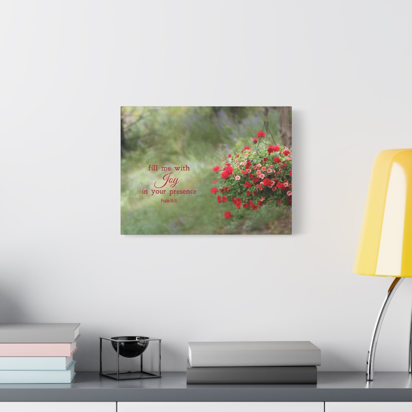 Scripture Canvas Your Presence Psalm 16:11 Christian Wall Art Bible Verse Print Ready to Hang-Express Your Love Gifts