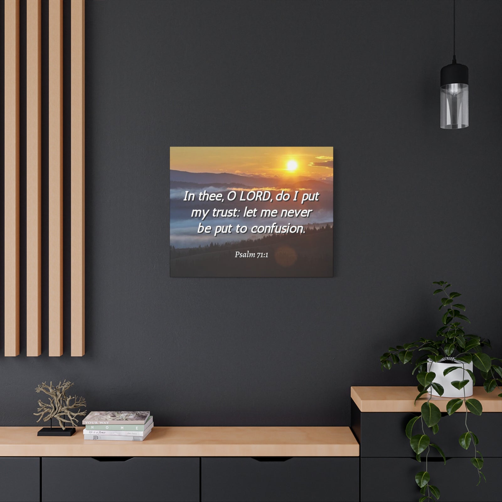 Scripture Canvas Confusion Psalm 71:1 Christian Wall Art Bible Verse Print Ready to Hang-Express Your Love Gifts