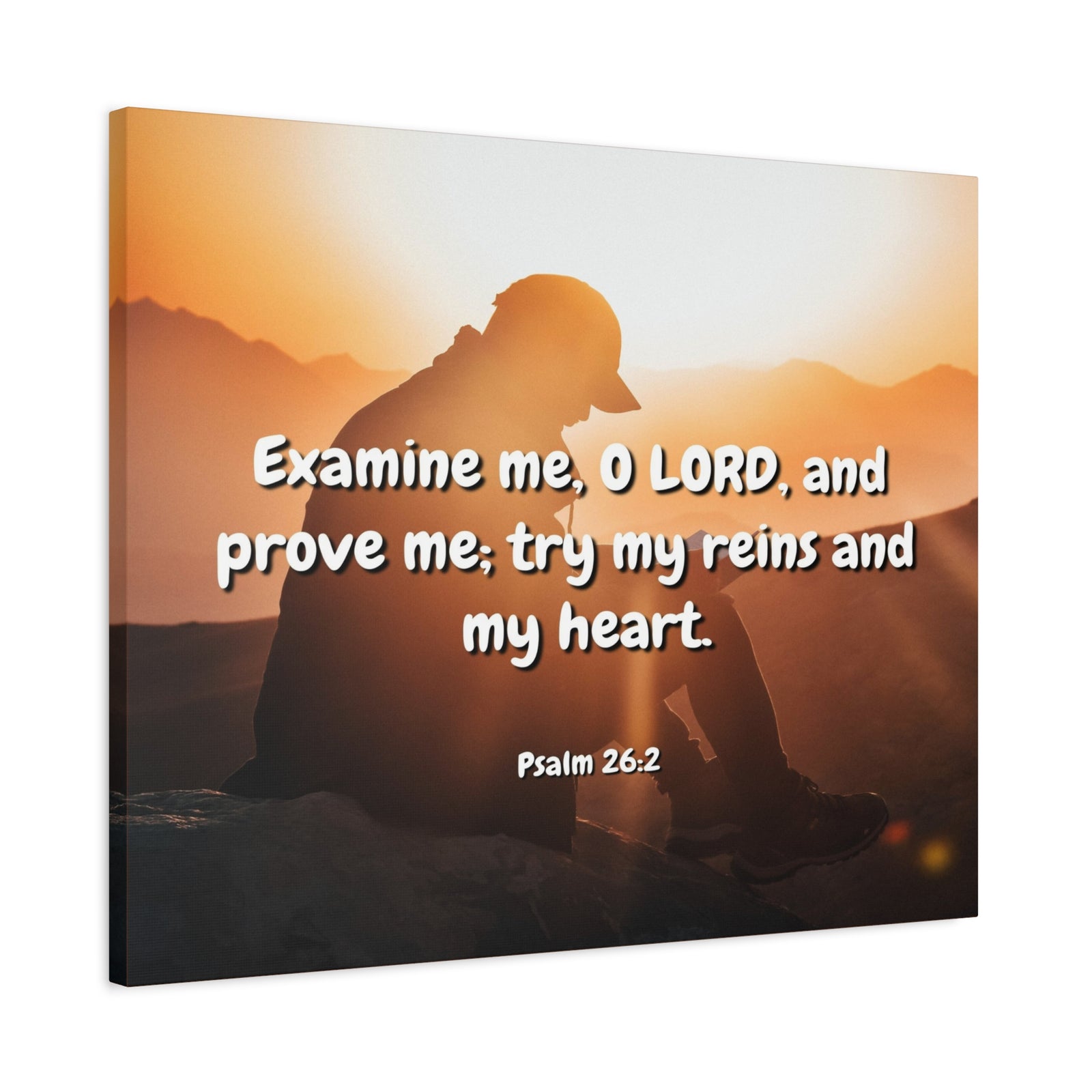 Scripture Canvas Prove Me Psalms 26:2 Christian Wall Art Bible Verse Print Ready to Hang-Express Your Love Gifts