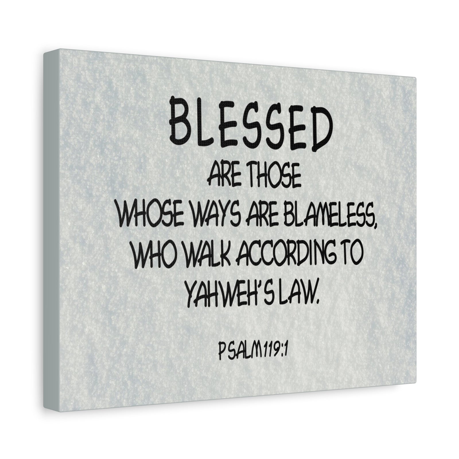 Bible Verse Canvas Yahweh's Law Psalm 119:1 Scripture Wall Art Christian Home Decor-Express Your Love Gifts