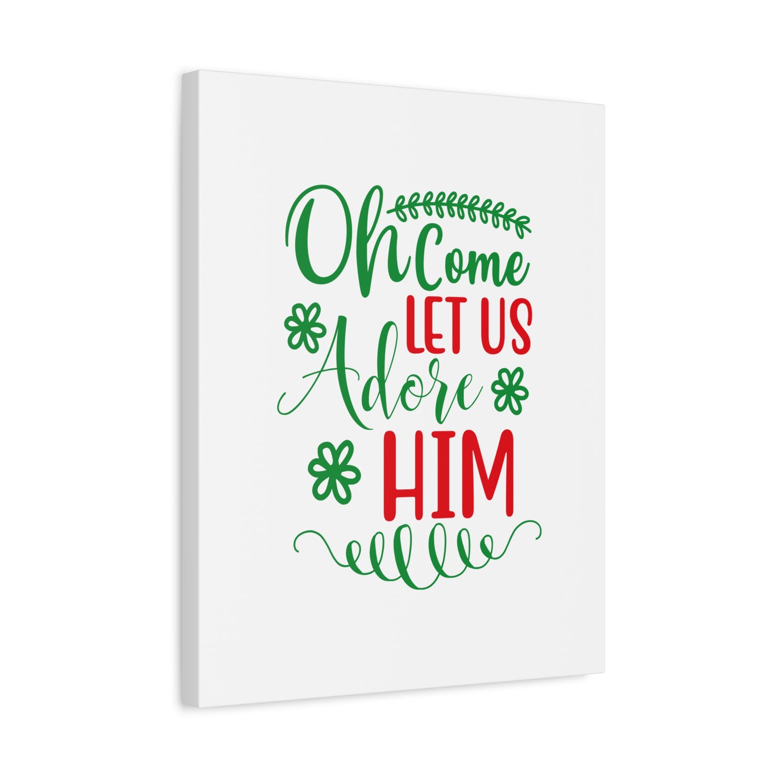 Scripture Canvas Let Us Adore Psalm 95:6 Christian Wall Art Print Ready to Hang-Express Your Love Gifts