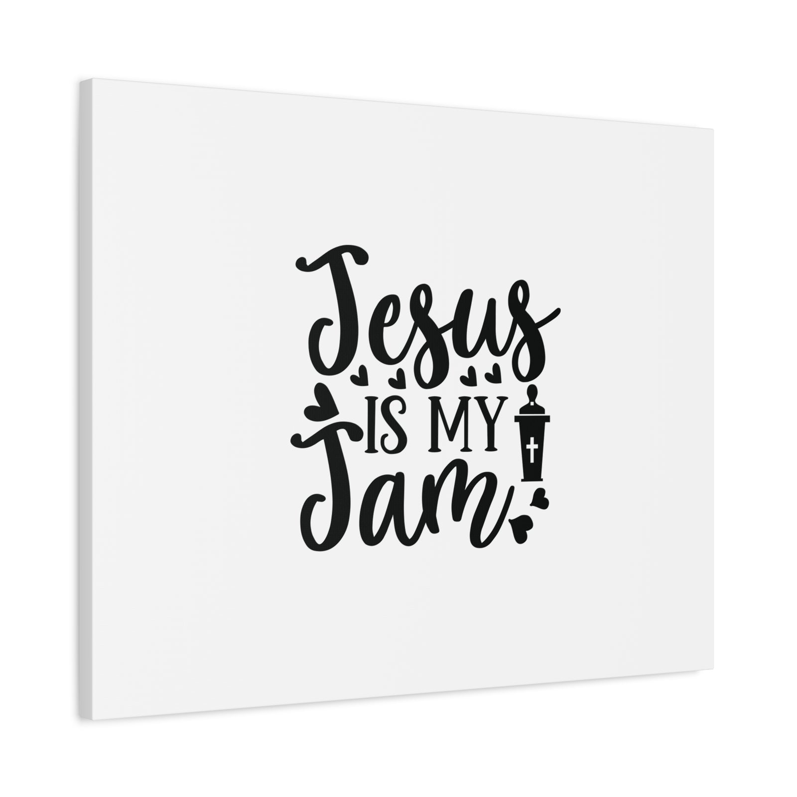 Scripture Canvas Jesus Is My Jam Psalm 23:4 Christian Wall Art Bible Verse Print Ready to Hang-Express Your Love Gifts