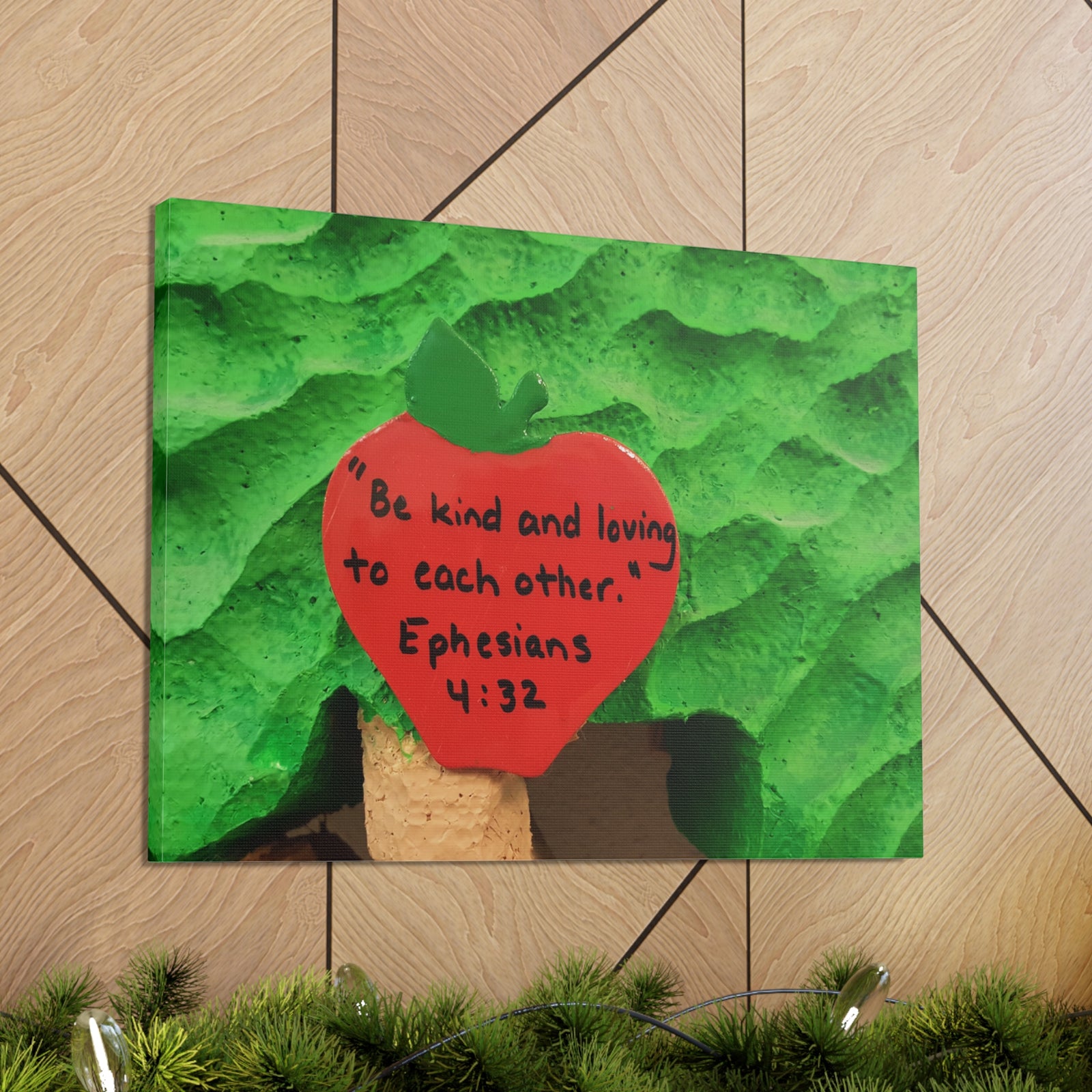 Scripture Walls Be Kind Ephesians 4:32 Bible Verse Canvas Christian Wall Art Ready to Hang-Express Your Love Gifts