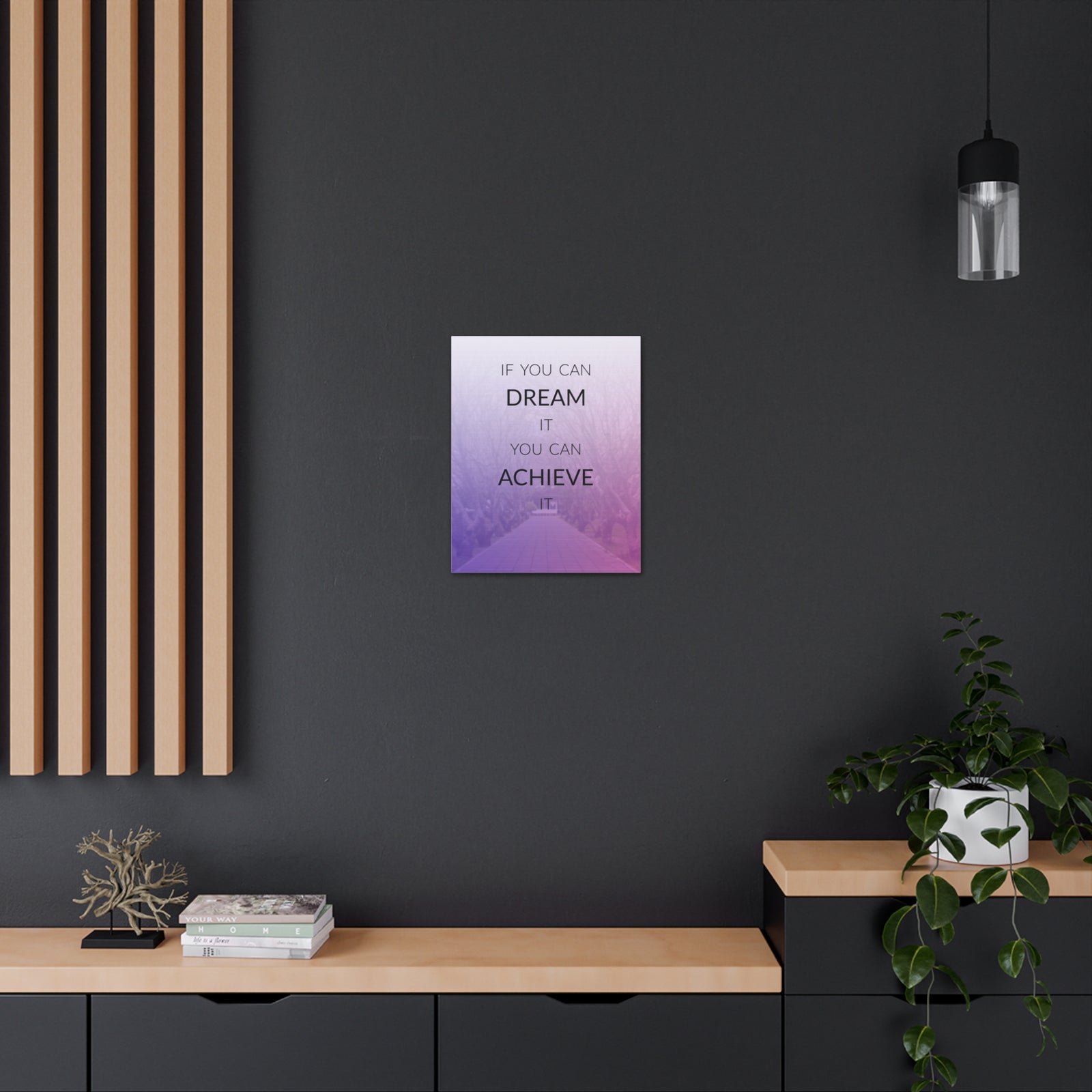 Inspirational Quote Canvas If You Can Dream Motivational Print Ready to Hang Artwork-Express Your Love Gifts