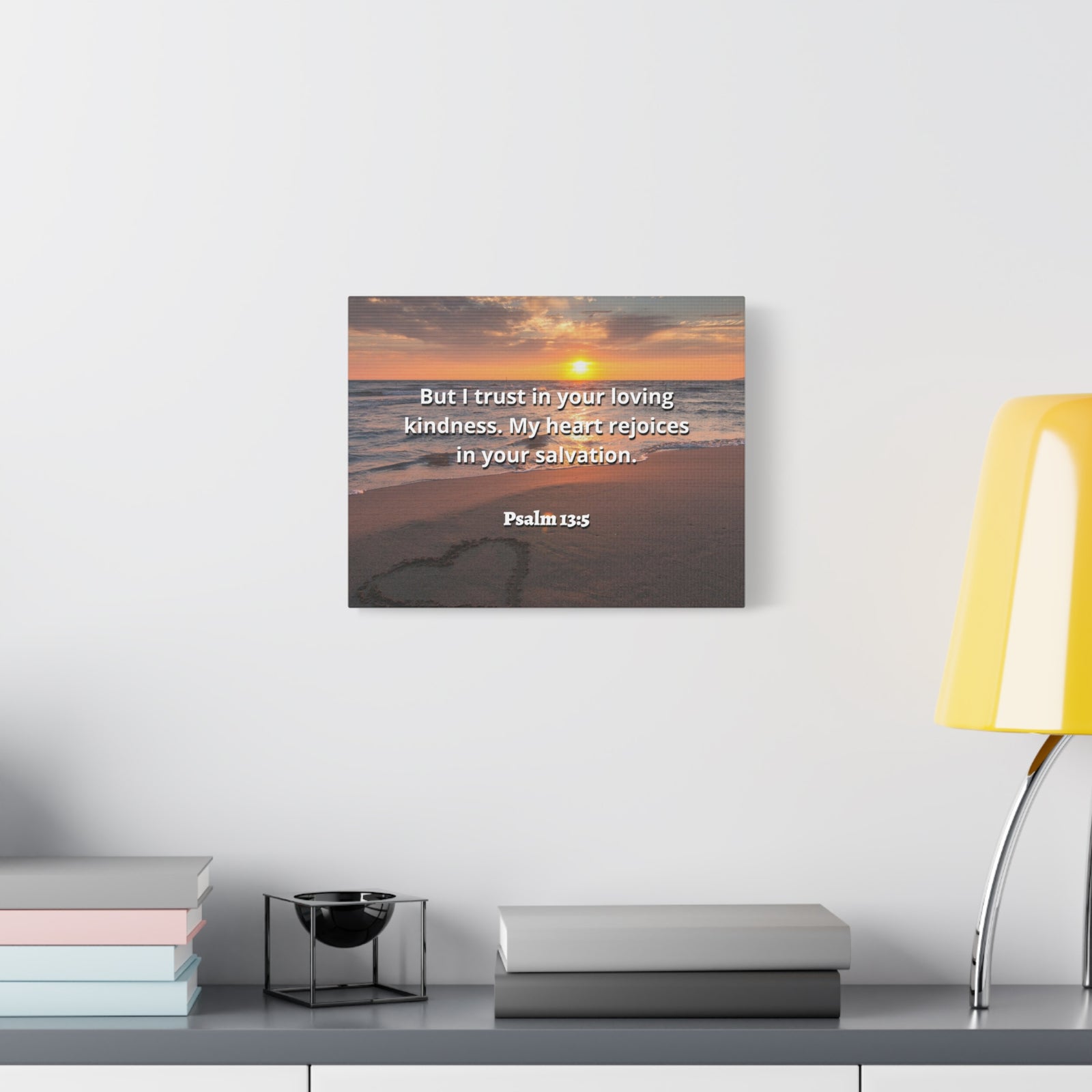 Scripture Canvas Thy Salvation Psalm 13:5 Christian Wall Art Bible Verse Print Ready to Hang-Express Your Love Gifts