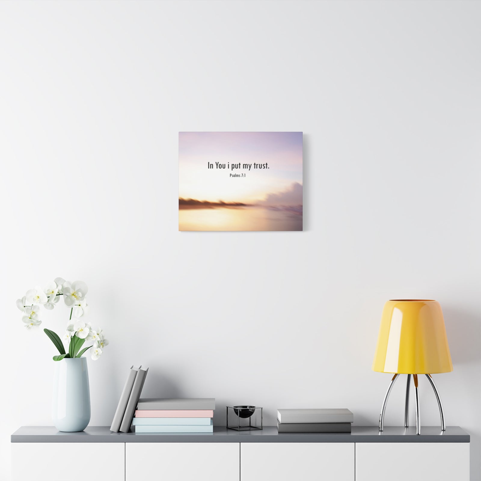 Scripture Canvas Put My Trust Psalms 7:1 Christian Wall Art Bible Verse Print Ready to Hang-Express Your Love Gifts