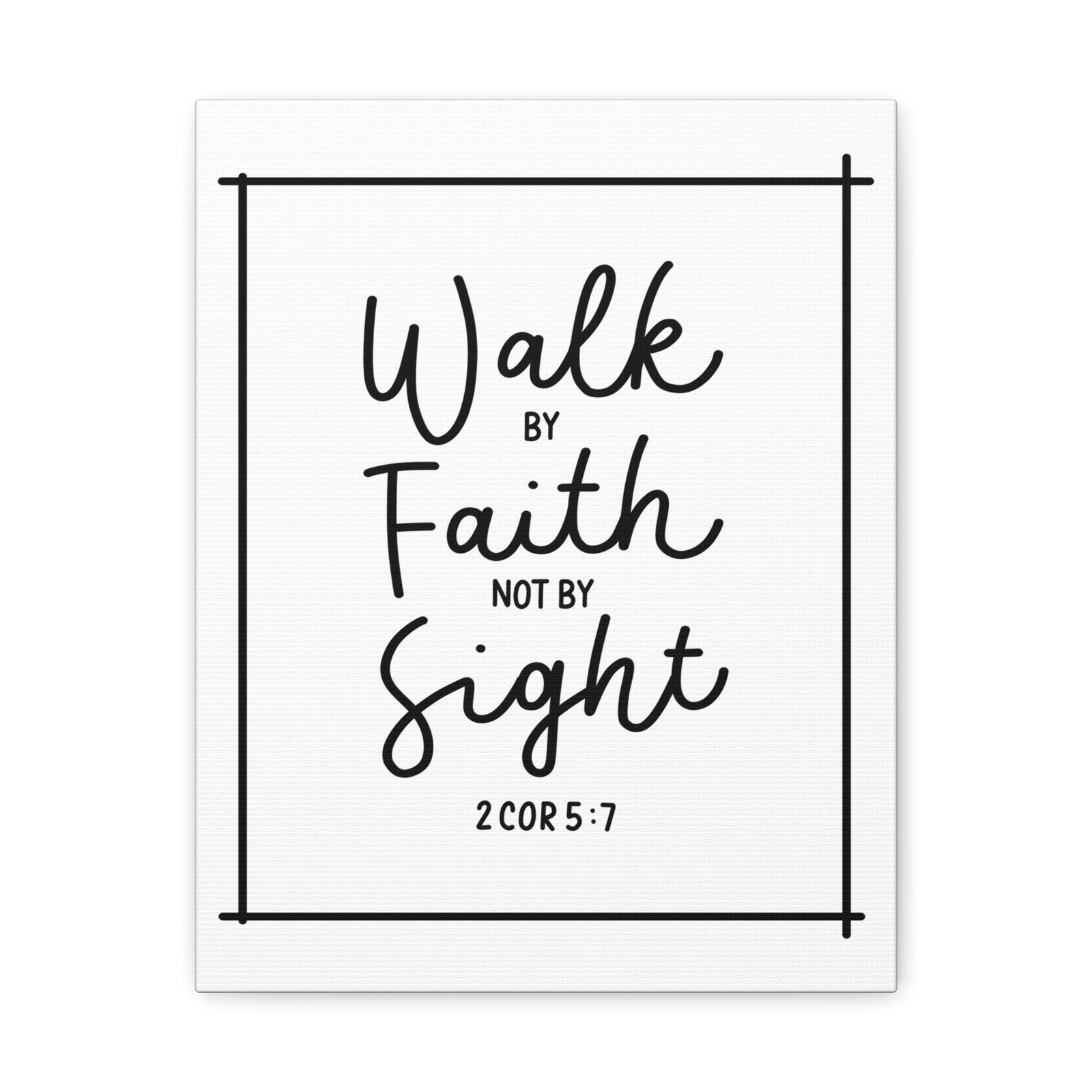 Scripture Canvas Walk By Faith 2 Corinthians 5:7 Christian Wall Art Bible Verse Print Ready To Hang-Express Your Love Gifts