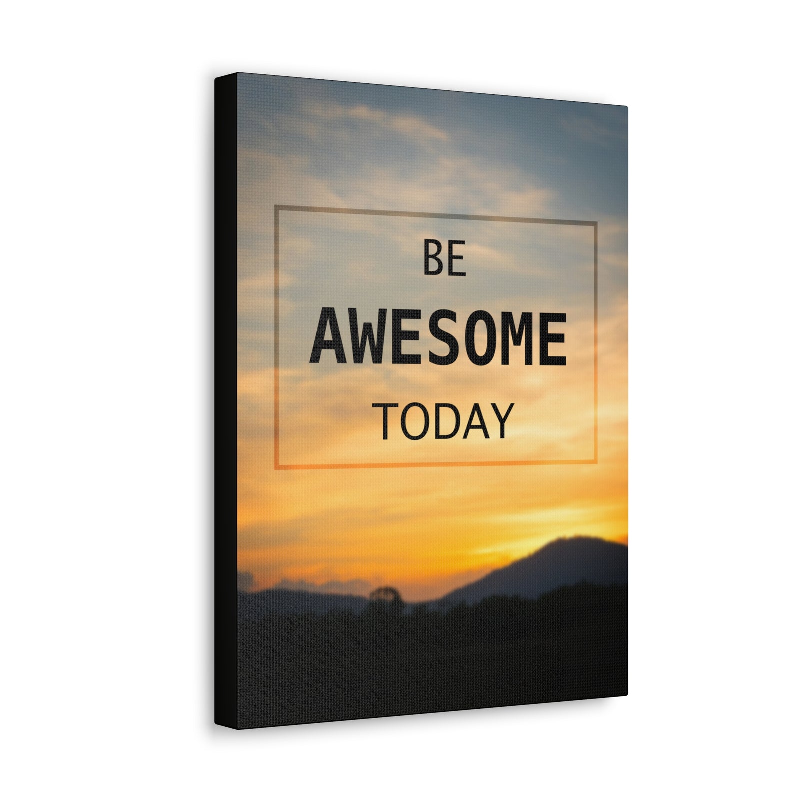 Inspirational Quote Canvas Be Awesome Today Motivational Print Ready to Hang Artwork-Express Your Love Gifts