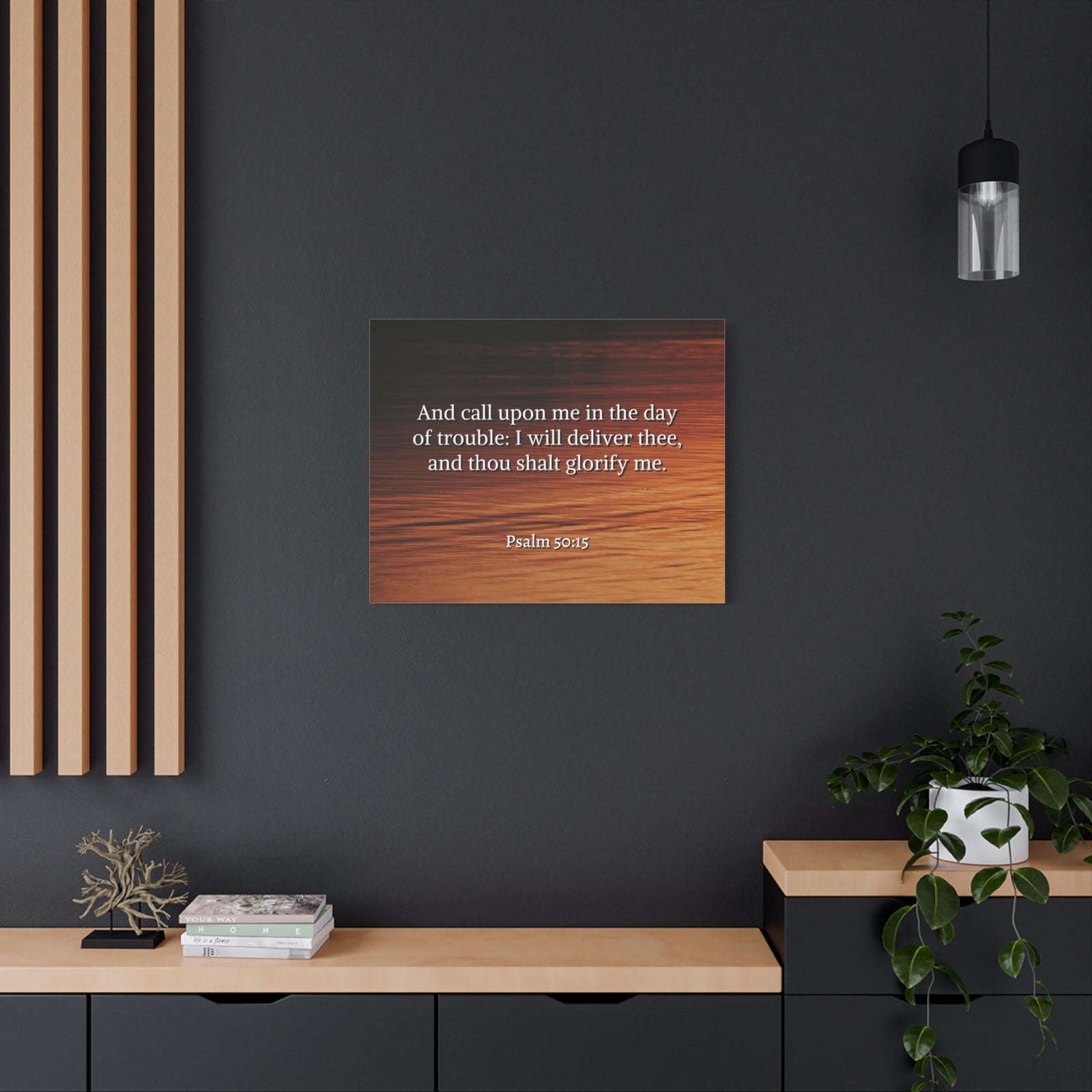 Scripture Walls Call On Me Psalm 50:15 Bible Verse Canvas Christian Wall Art Ready to Hang-Express Your Love Gifts