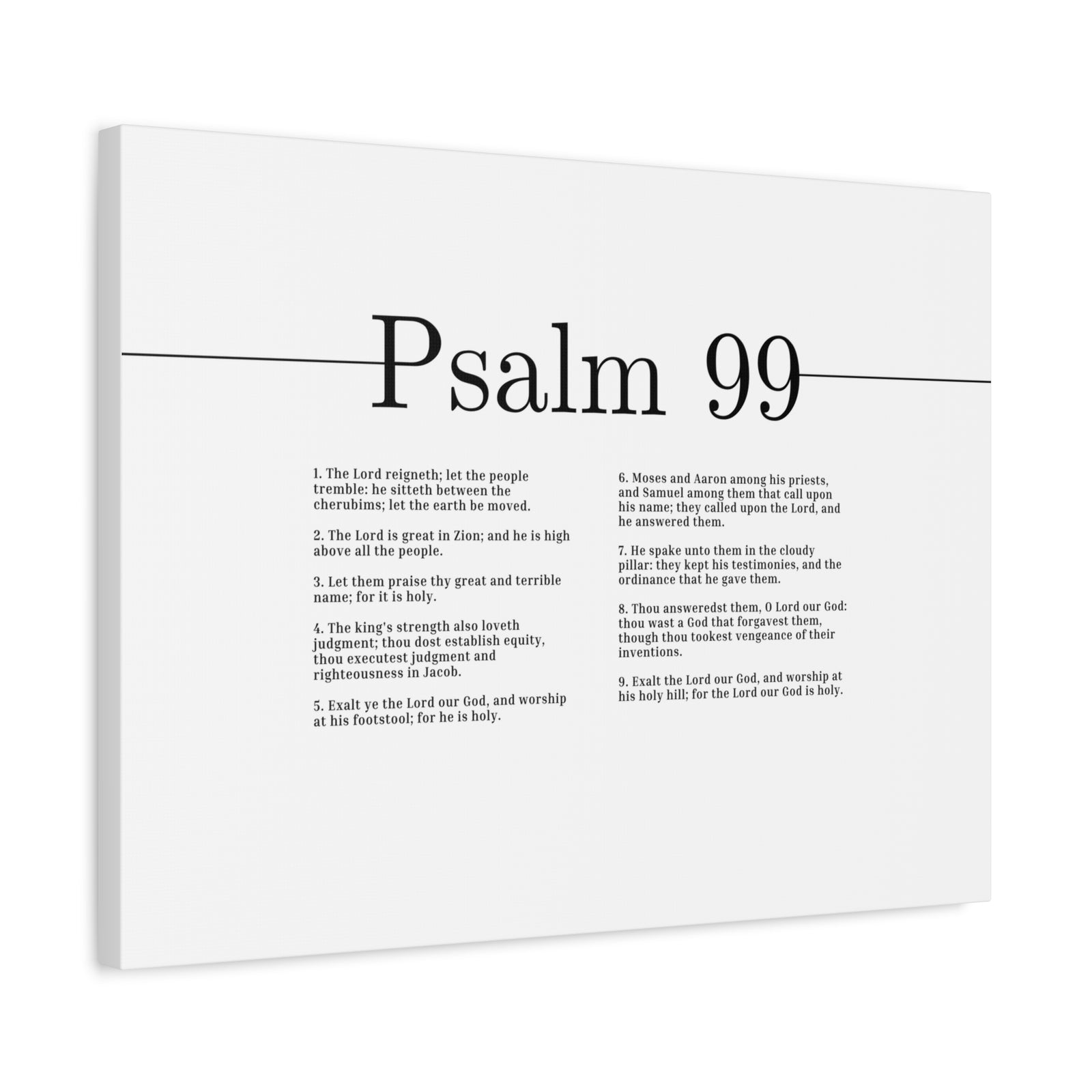 Scripture Canvas For The Lord Our God Is Holy Psalm 99 Christian Wall Art Bible Verse Print Ready to Hang-Express Your Love Gifts