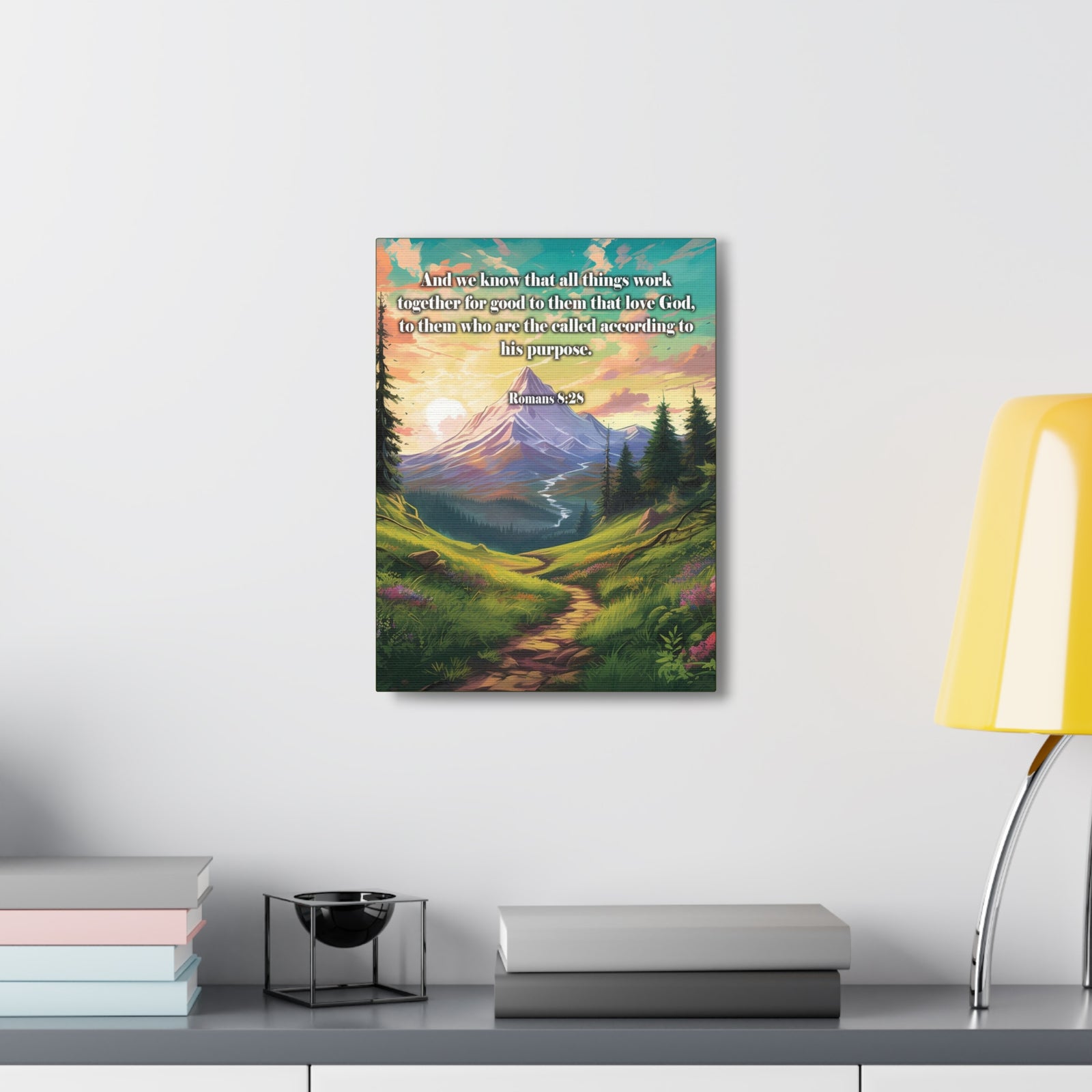 Scripture Walls All Things Work Together Romans 8:28 Christian Wall Art Print Ready to Hang Unframed-Express Your Love Gifts