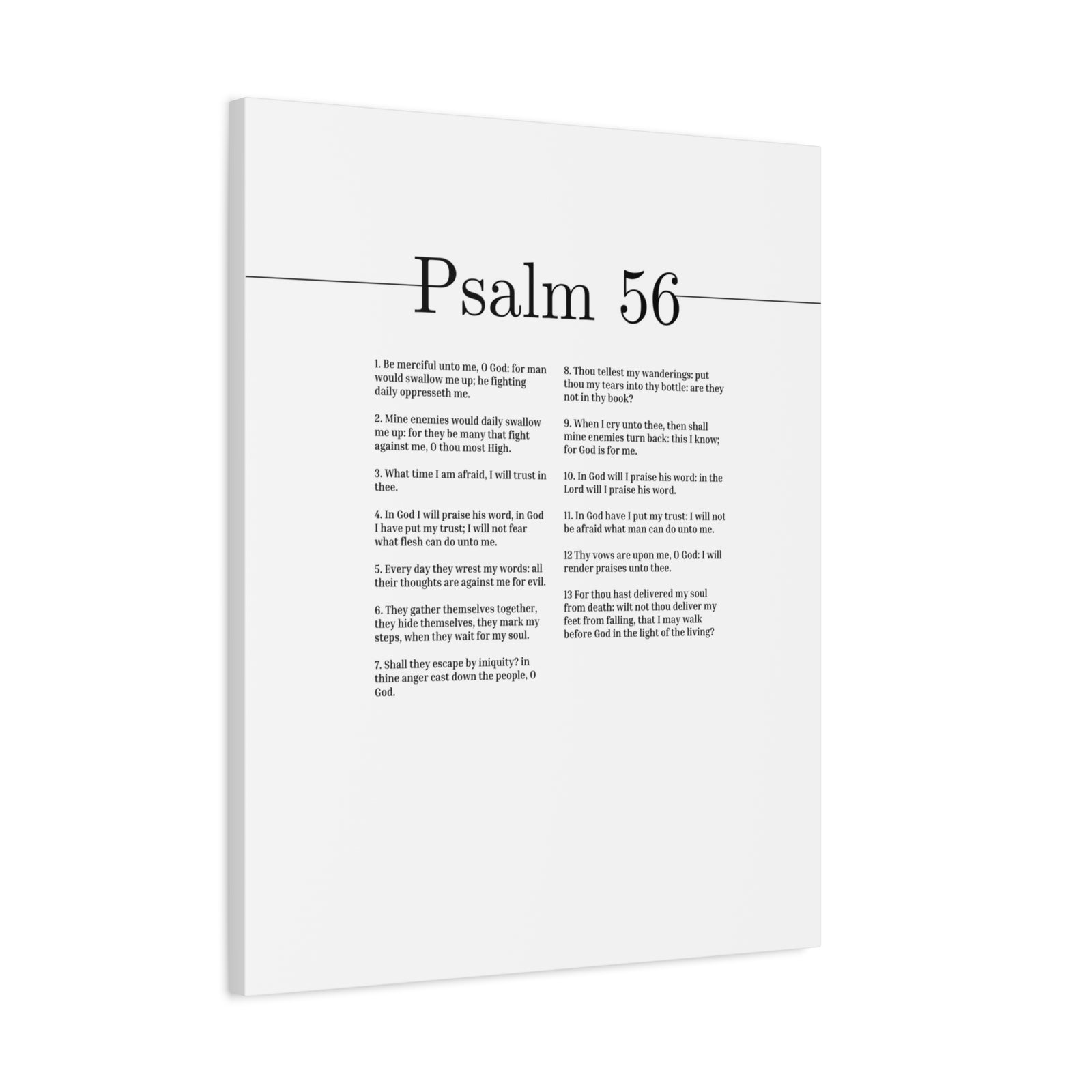 Scripture Canvas O Thou Most High Psalm 56 Christian Wall Art Bible Verse Print Ready to Hang-Express Your Love Gifts