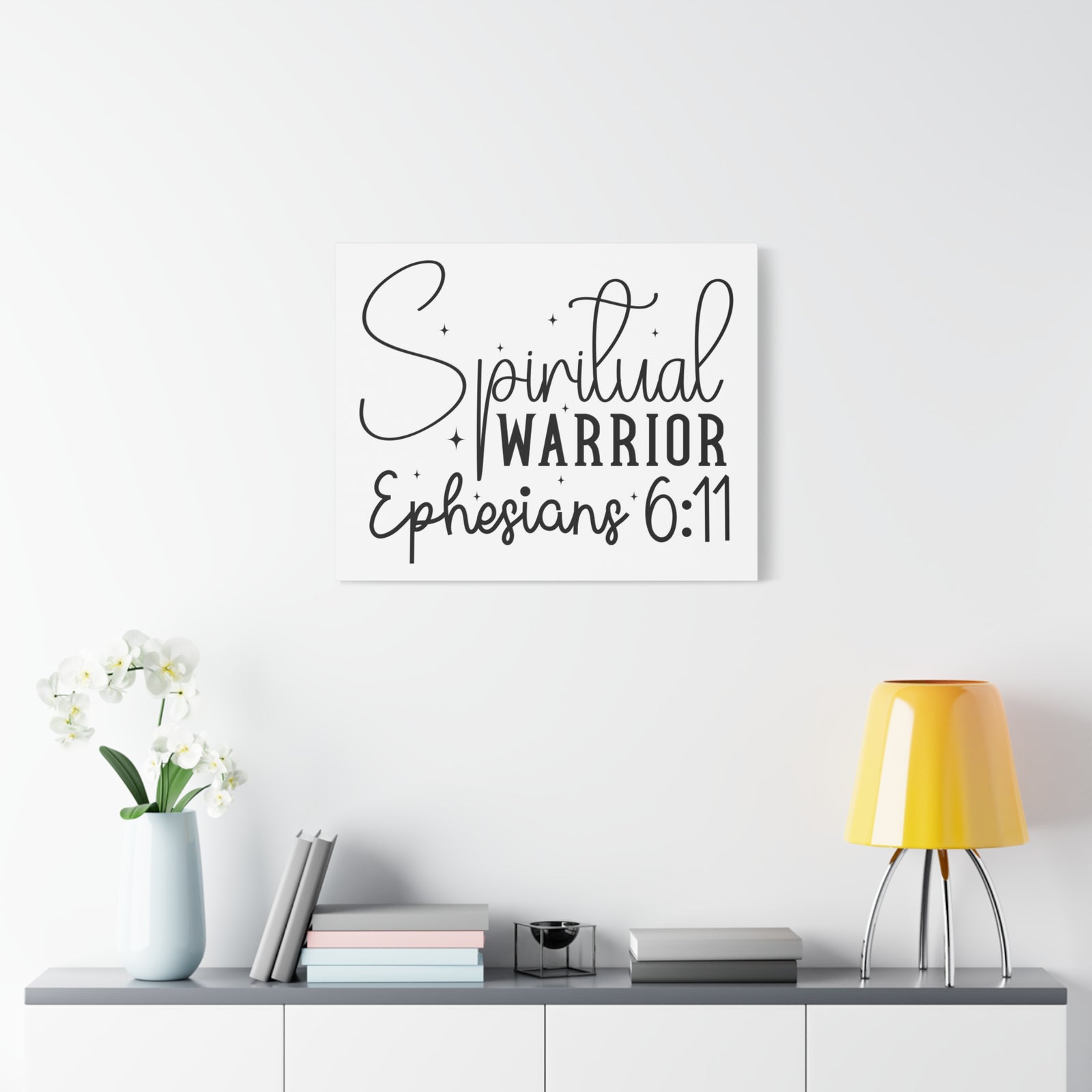 Scripture Walls Ephesians 6:11 A Spiritual Warrior Bible Verse Canvas Christian Wall Art Ready to Hang Unframed-Express Your Love Gifts