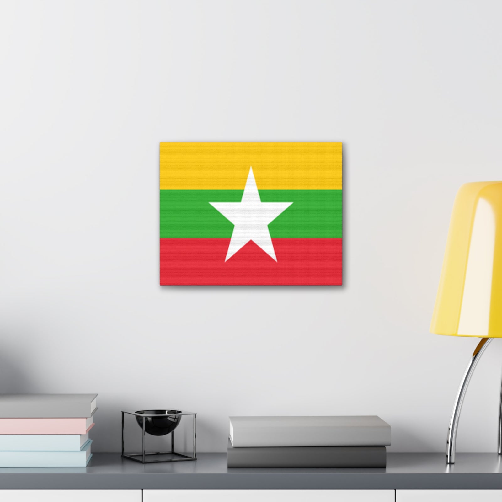 Myanmar Country Flag Canvas Vibrant Wall Art Unframed Home Decor-Express Your Love Gifts