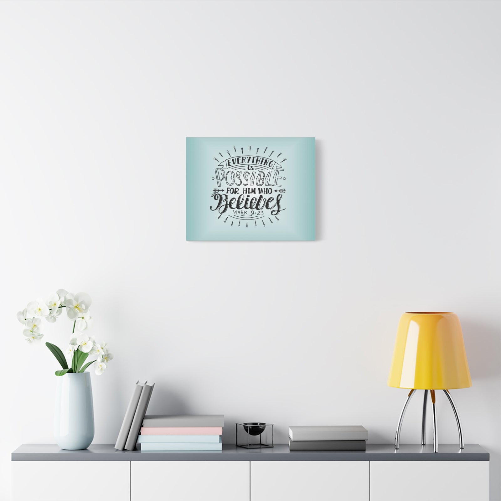 Scripture Canvas Trust in the Name of the Lord Psalm 20:7 Christian Wall Art Bible Verse Print Ready To Hang-Express Your Love Gifts