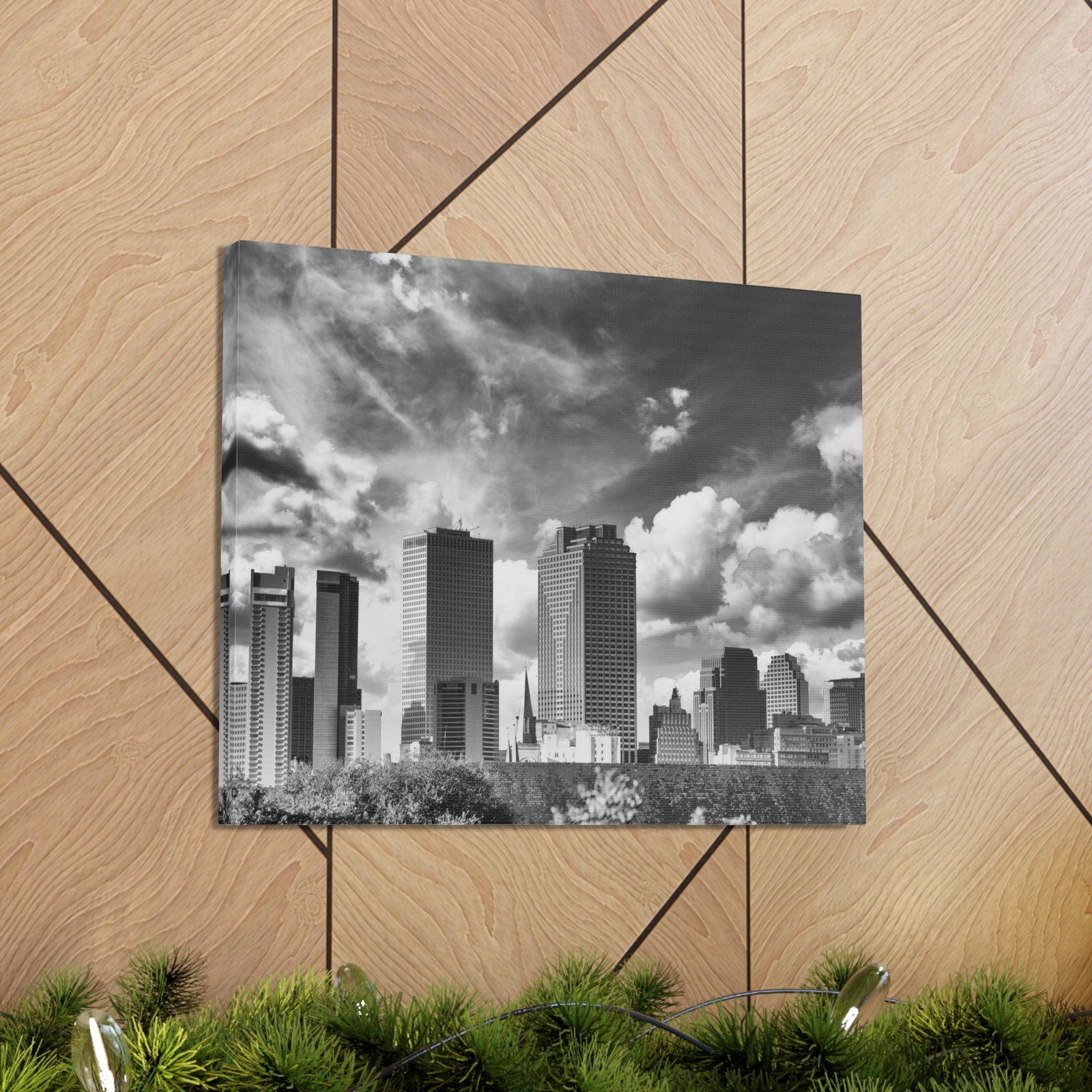 New Orleans Black And White Skyline Canvas Artwork High-Quality Breathtaking Stunning Cityscape for Home Decor Ready to Hang-Express Your Love Gifts