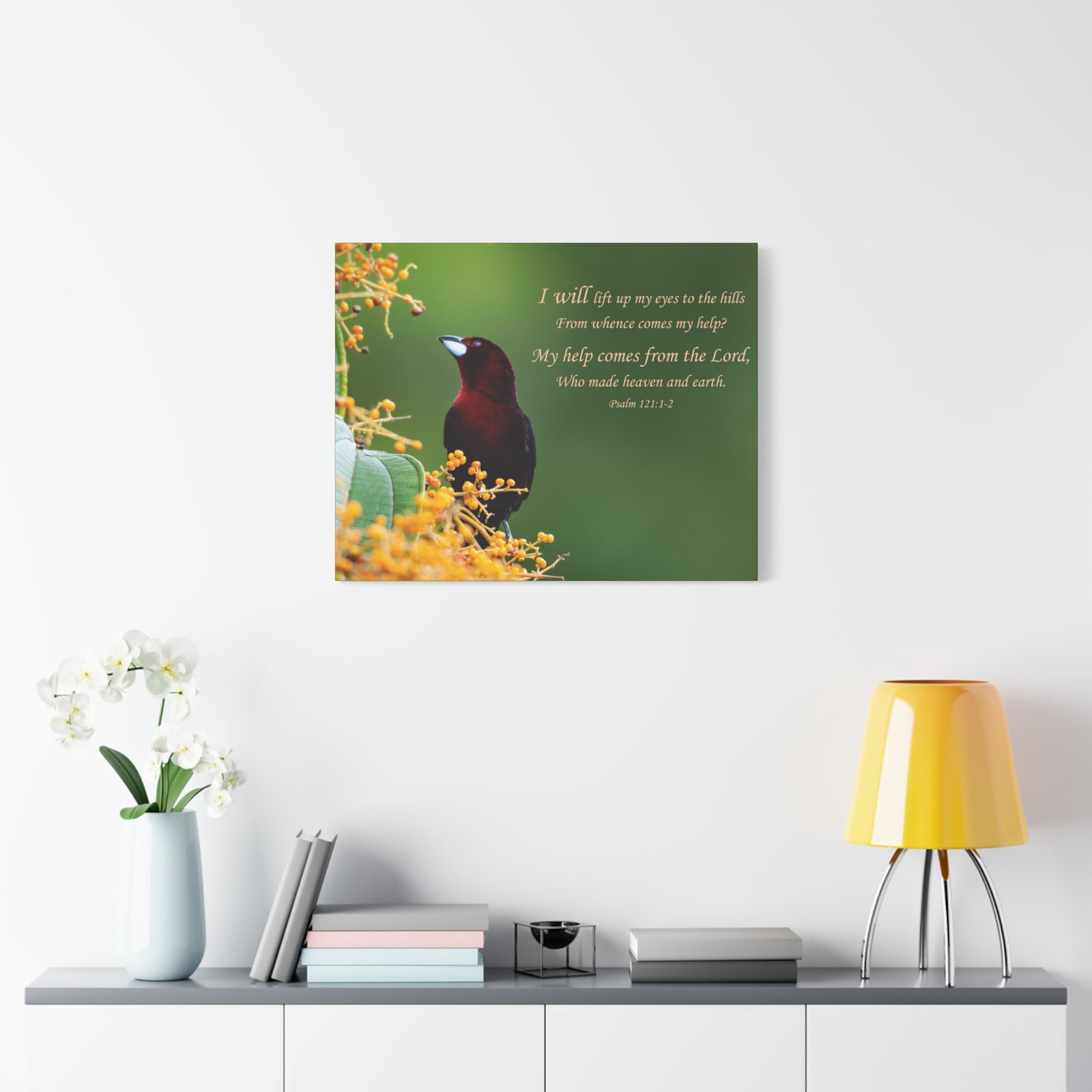 Scripture Canvas Comes From The Lord Psalm 121:1-2 Christian Wall Art Bible Verse Print Ready to Hang-Express Your Love Gifts